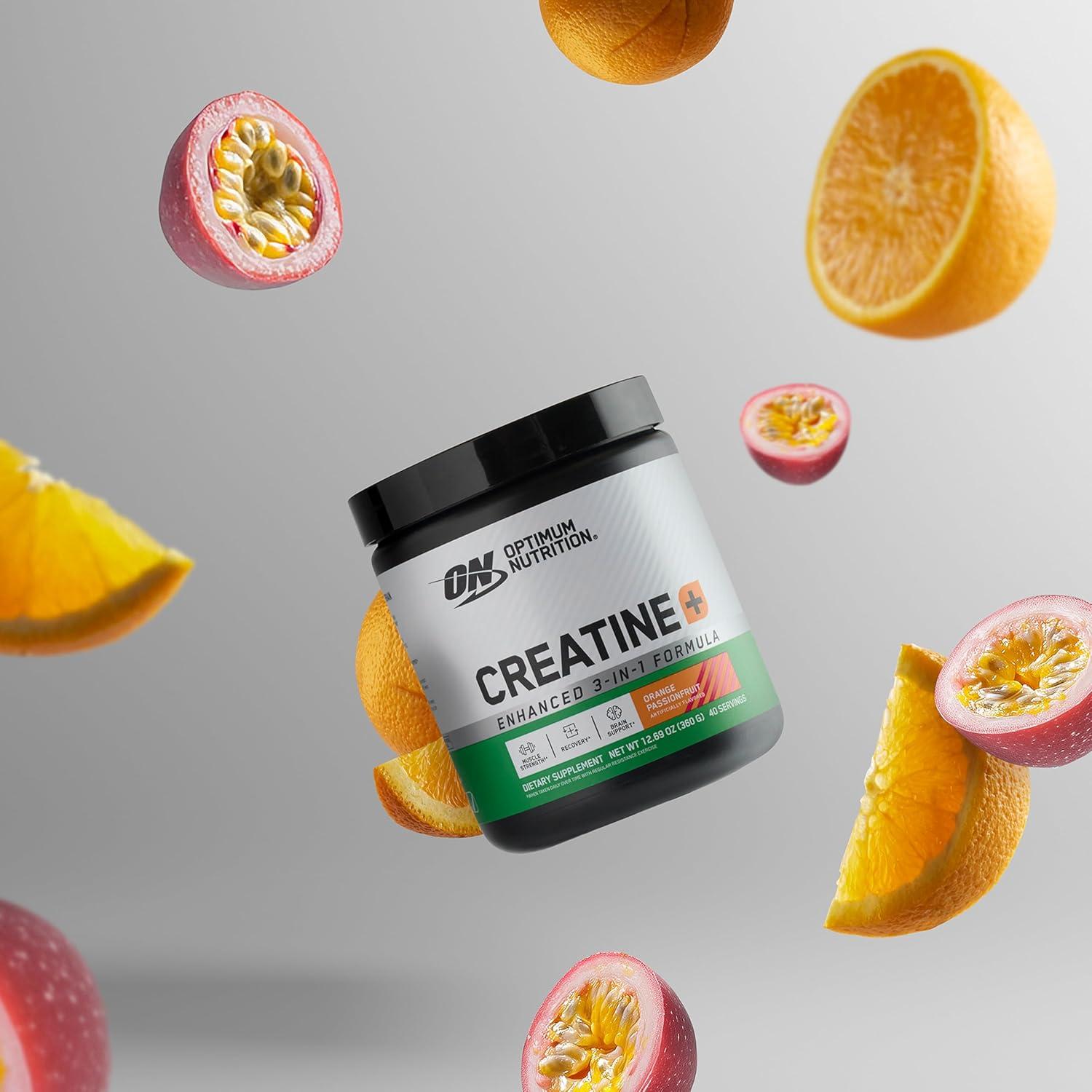 Creatina Monohidratada Optimum Nutrition 360g Sabor Fruta de Pasión