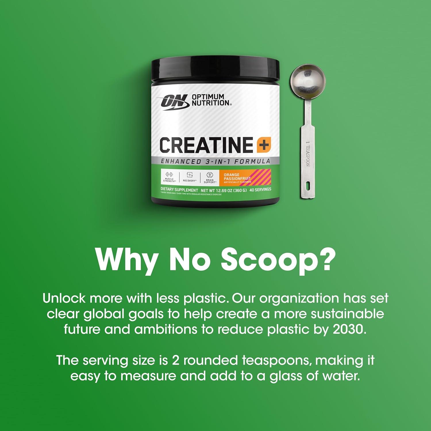 Creatina Monohidratada Optimum Nutrition 360g Sabor Fruta de Pasión