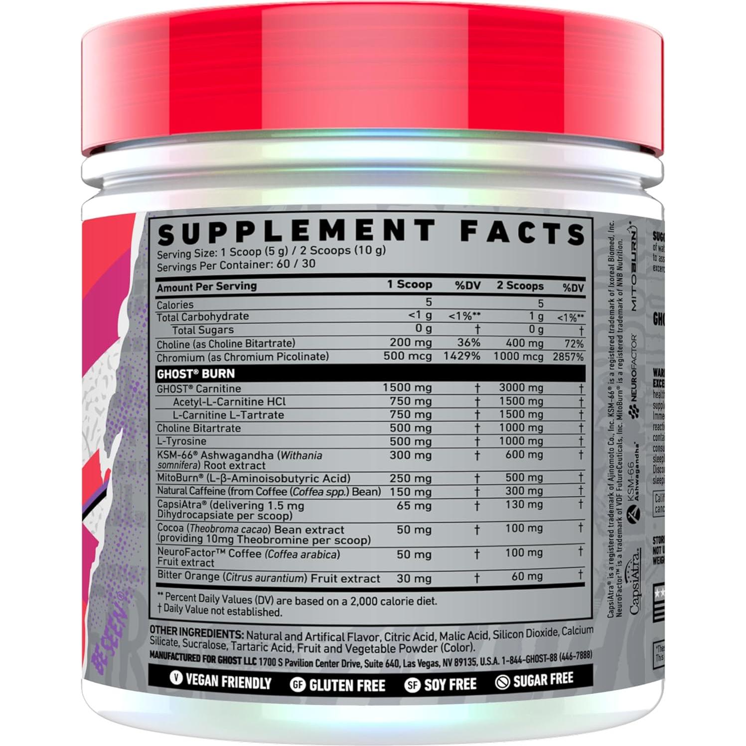 GHOST Burn Suplemento Termogénico Fruta de la Pasión 60 Porciones