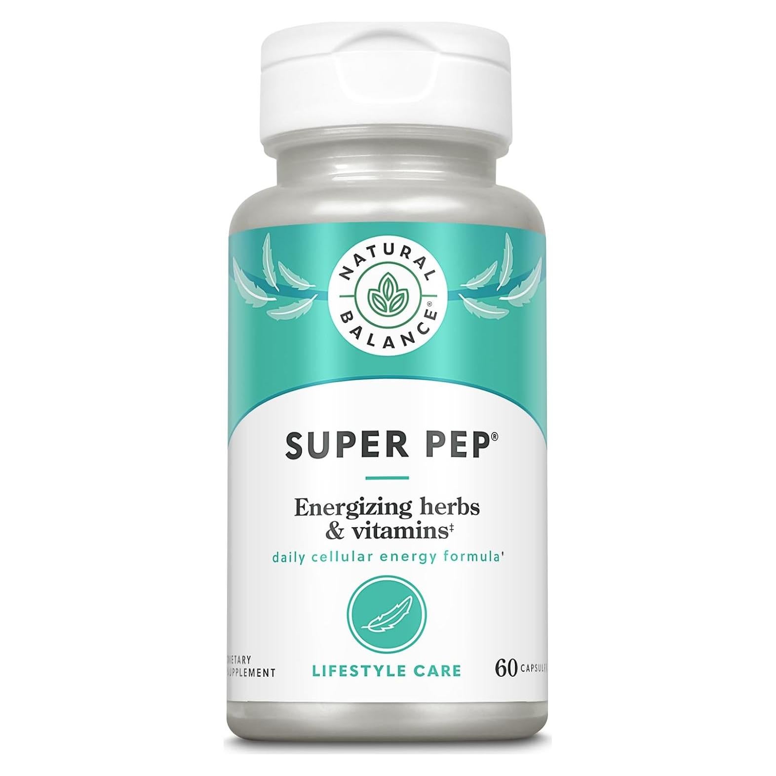 Suplemento Energético Natural Balance Super Pep 60 Cápsulas