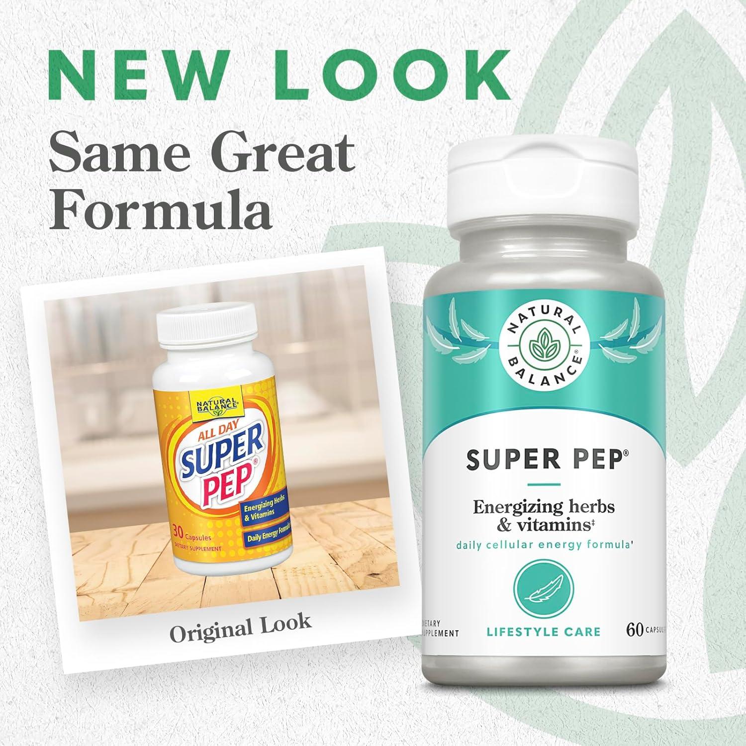 Suplemento Energético Natural Balance Super Pep 60 Cápsulas