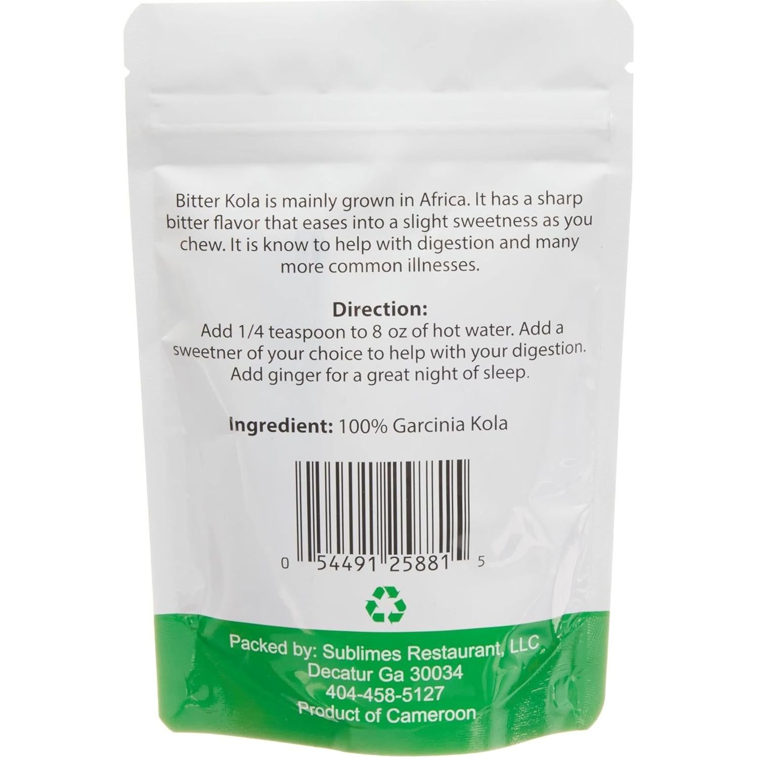 Garcinia Kola Orgánica KOPABANA 226g - Nueces Amargas