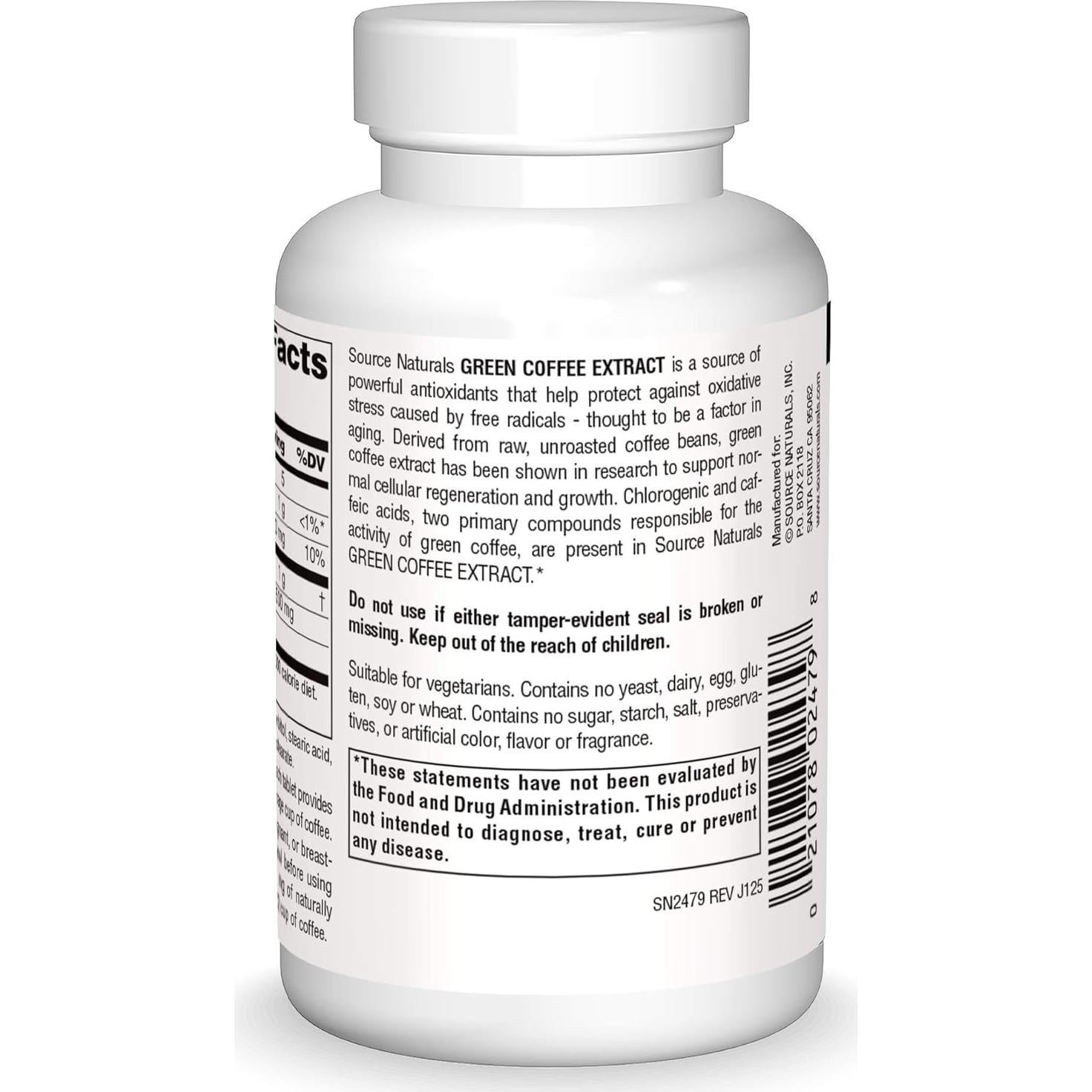 Extracto de Café Verde Source Naturals 63.5g Antioxidante