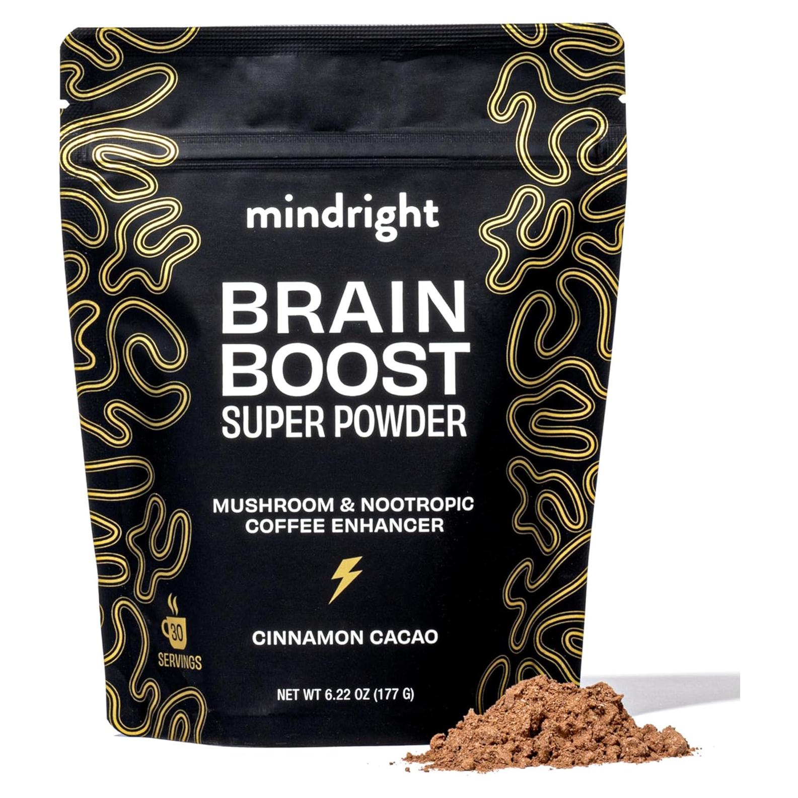 Mejora del Café de Hongo Mindright - 30 Porciones Sin Cafeína