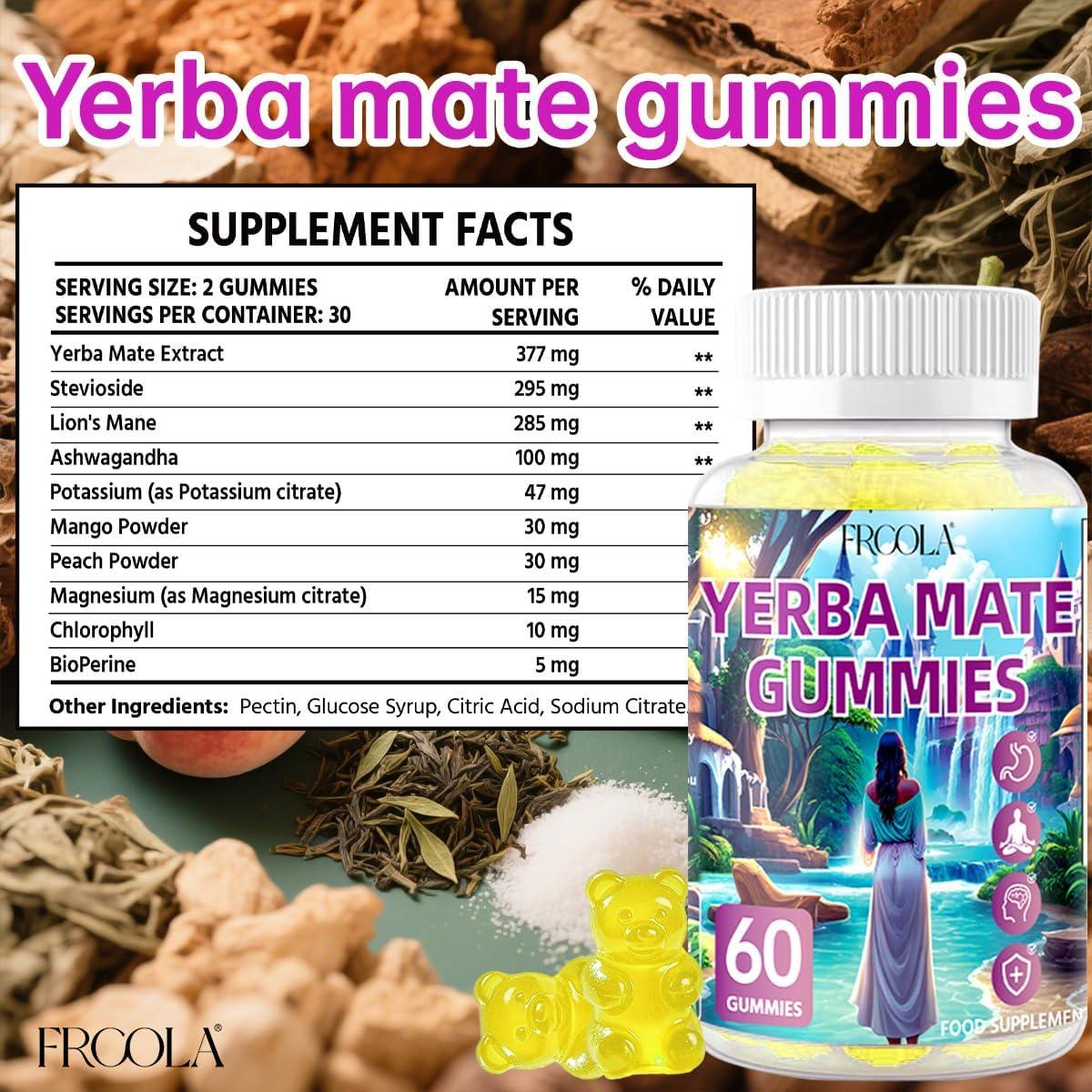 Gomitas de Yerba Mate Frcola Sabor Durazno Mango 60 Unidades