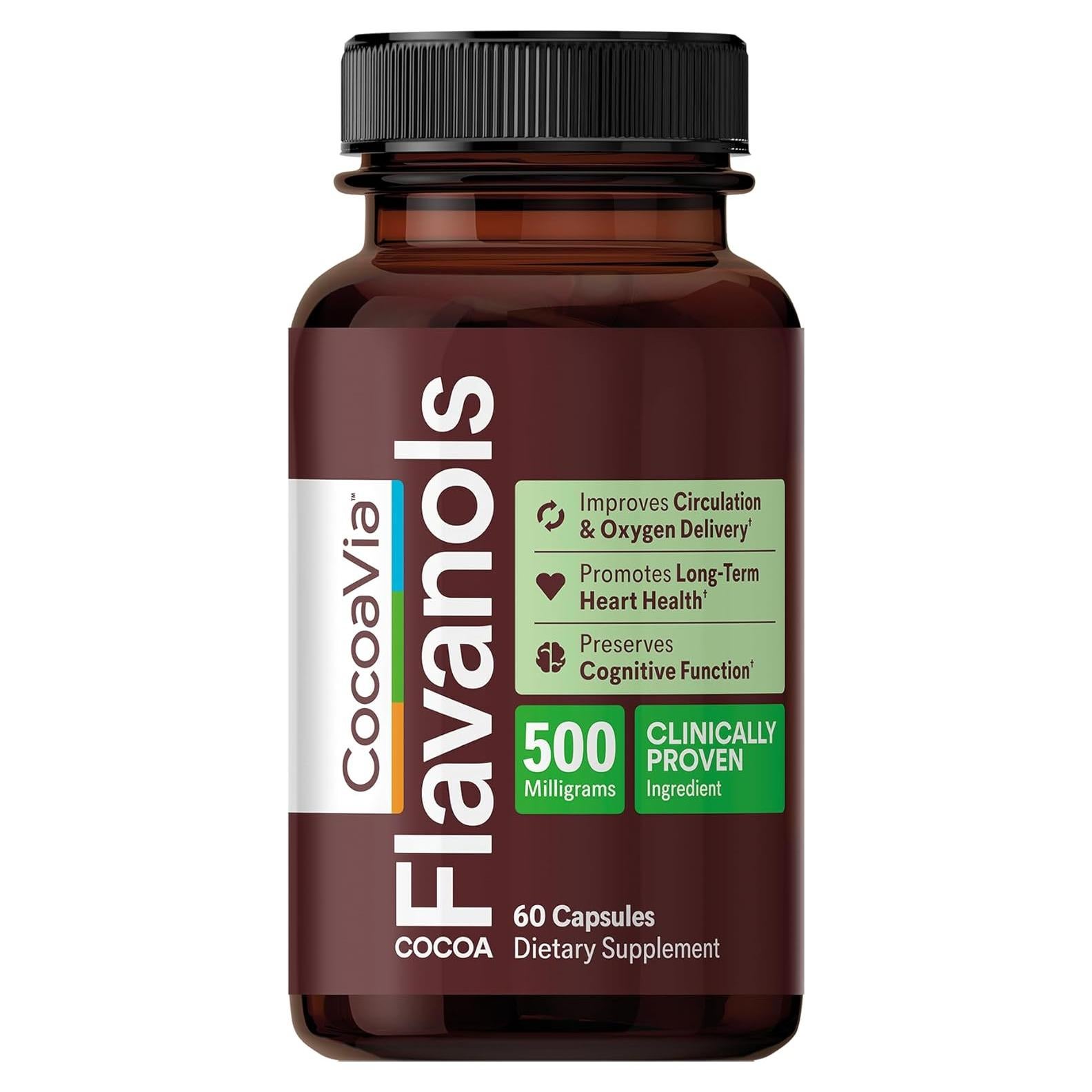 CocoaVia Suplemento Cardíaco y Cognitivo 60 Cápsulas