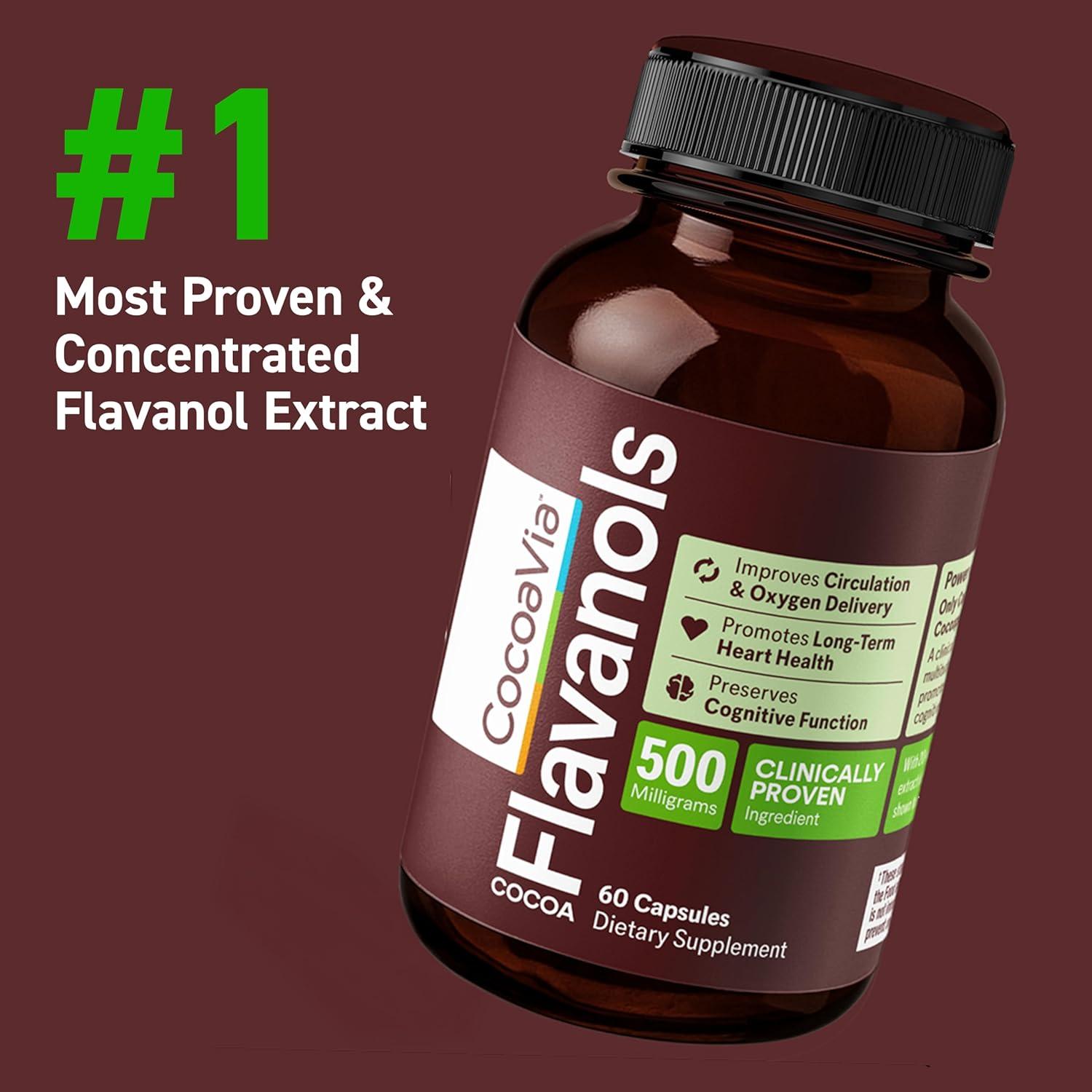 CocoaVia Suplemento Cardíaco y Cognitivo 60 Cápsulas