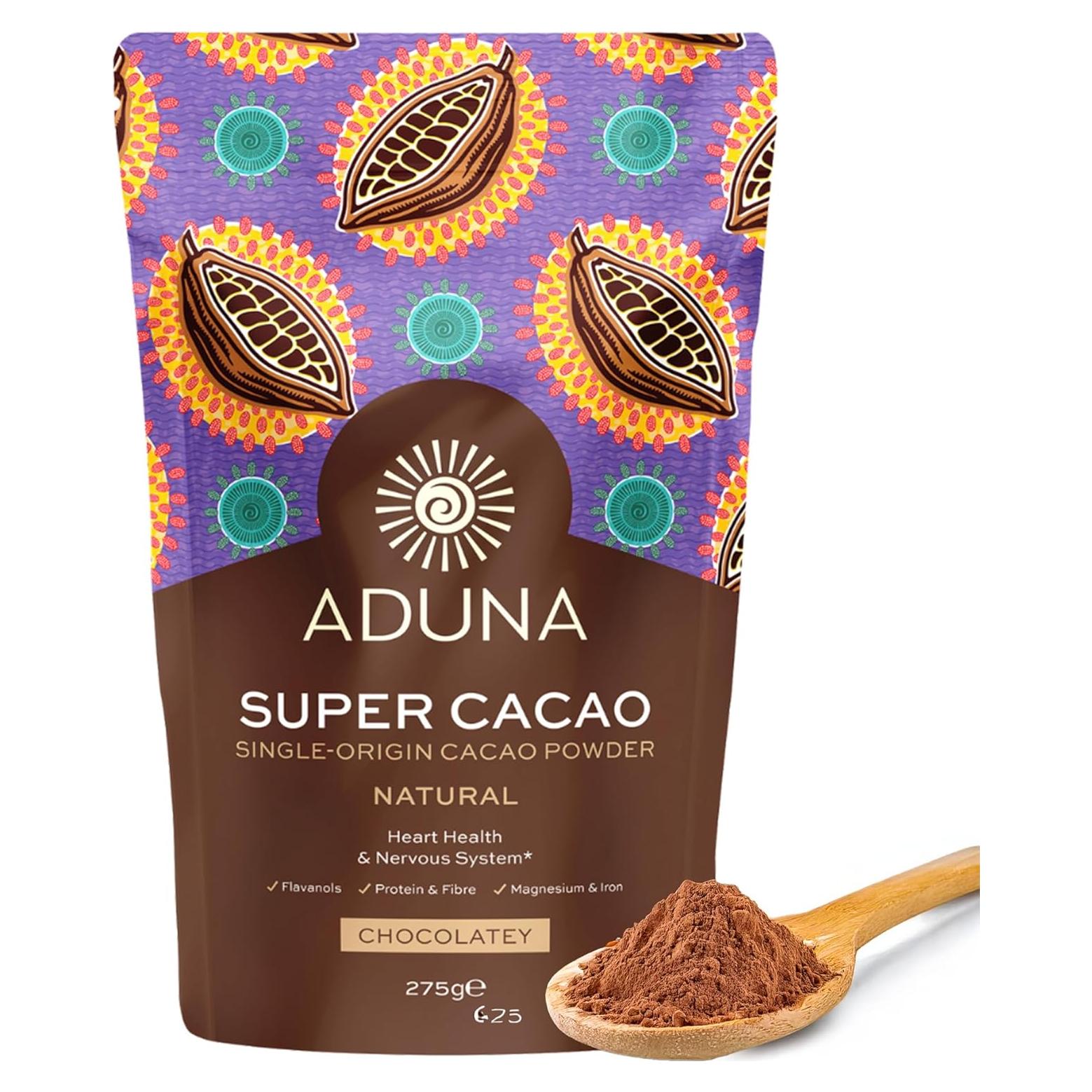 Polvo de Super-Cacao Aduna 100% Natural 275g - Salud y Energía