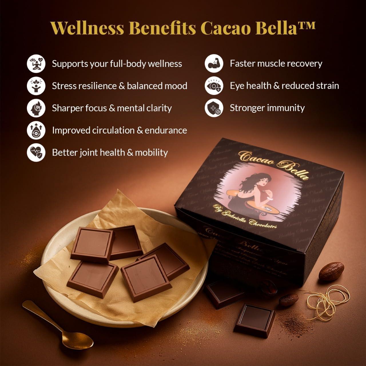 Barras de Chocolate Cacao Bella con Colágeno y Astaxantina - 90g