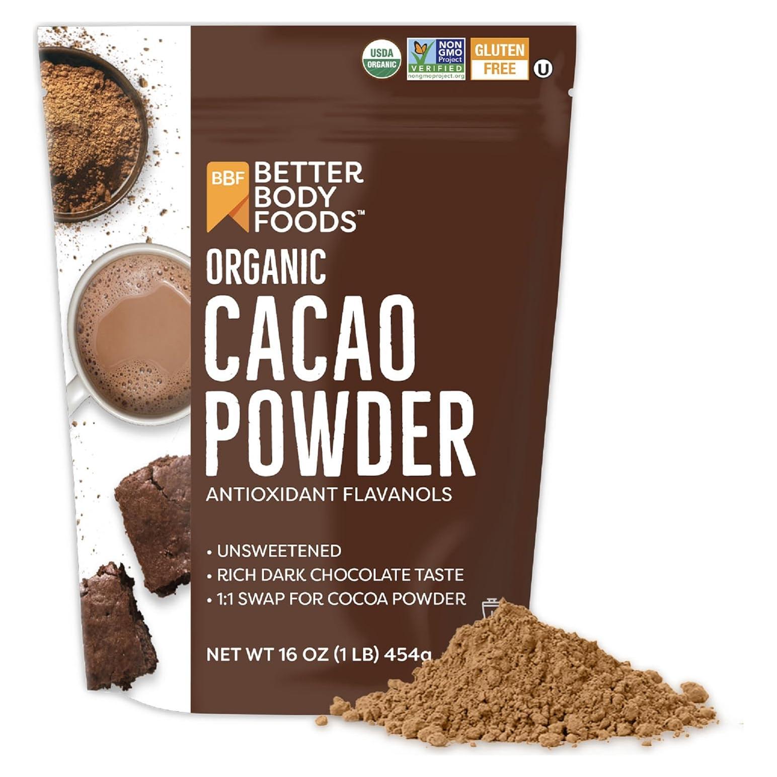 Cacao en Polvo Orgánico MejorCuerpo 0.45 kg Sin Gluten