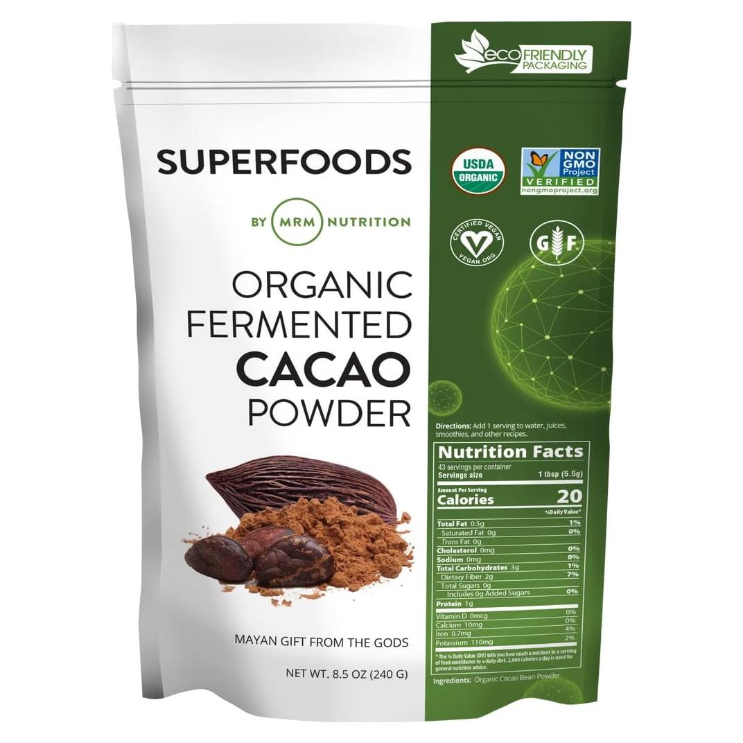 Polvo de Cacao Fermentado Orgánico MRM | 240g | Antioxidantes