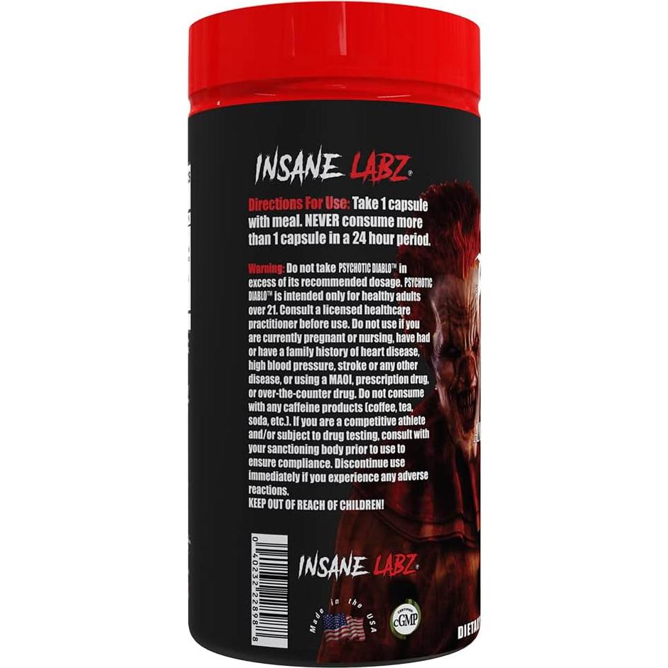 Quemador de Grasa Insane Labz Psychotic Diablo 60 Porciones