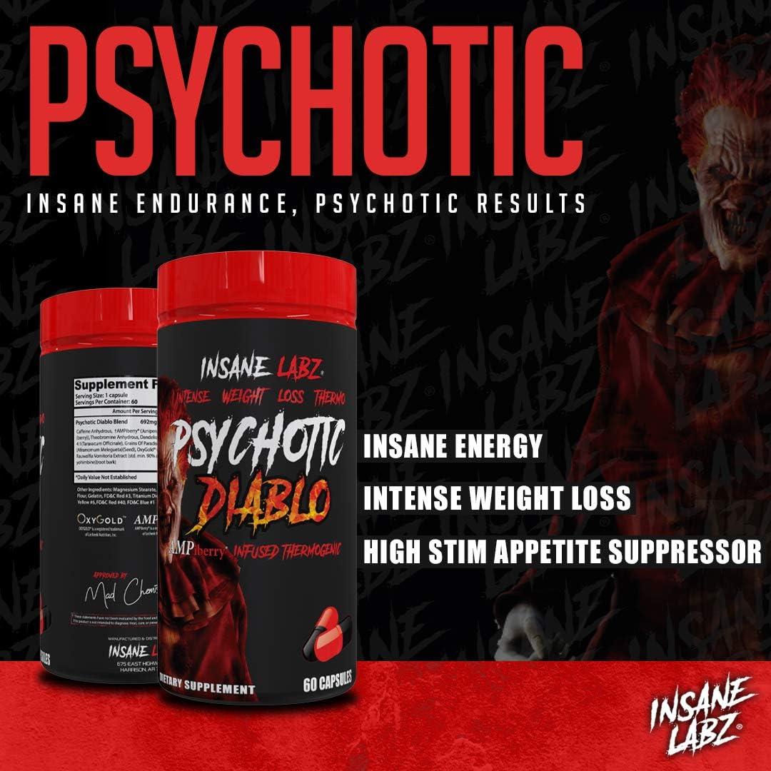 Quemador de Grasa Insane Labz Psychotic Diablo 60 Porciones
