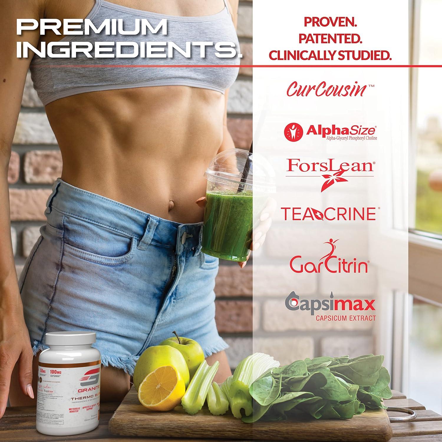 Thermo Burn Granite 90 Cápsulas - Soporte Termogénico y Metabólico