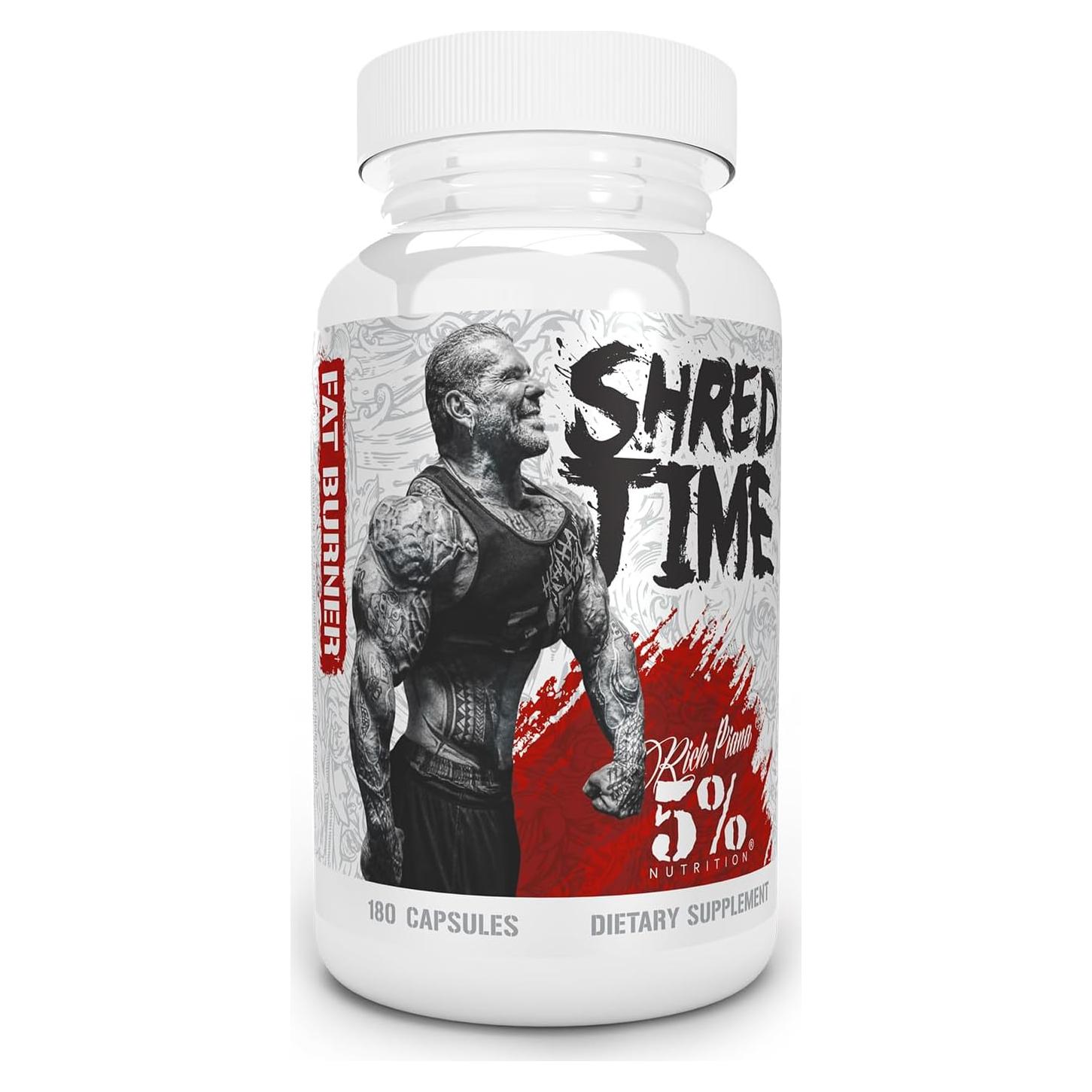 5% Nutrition Shred Time Quemador de Grasa 180 Cápsulas