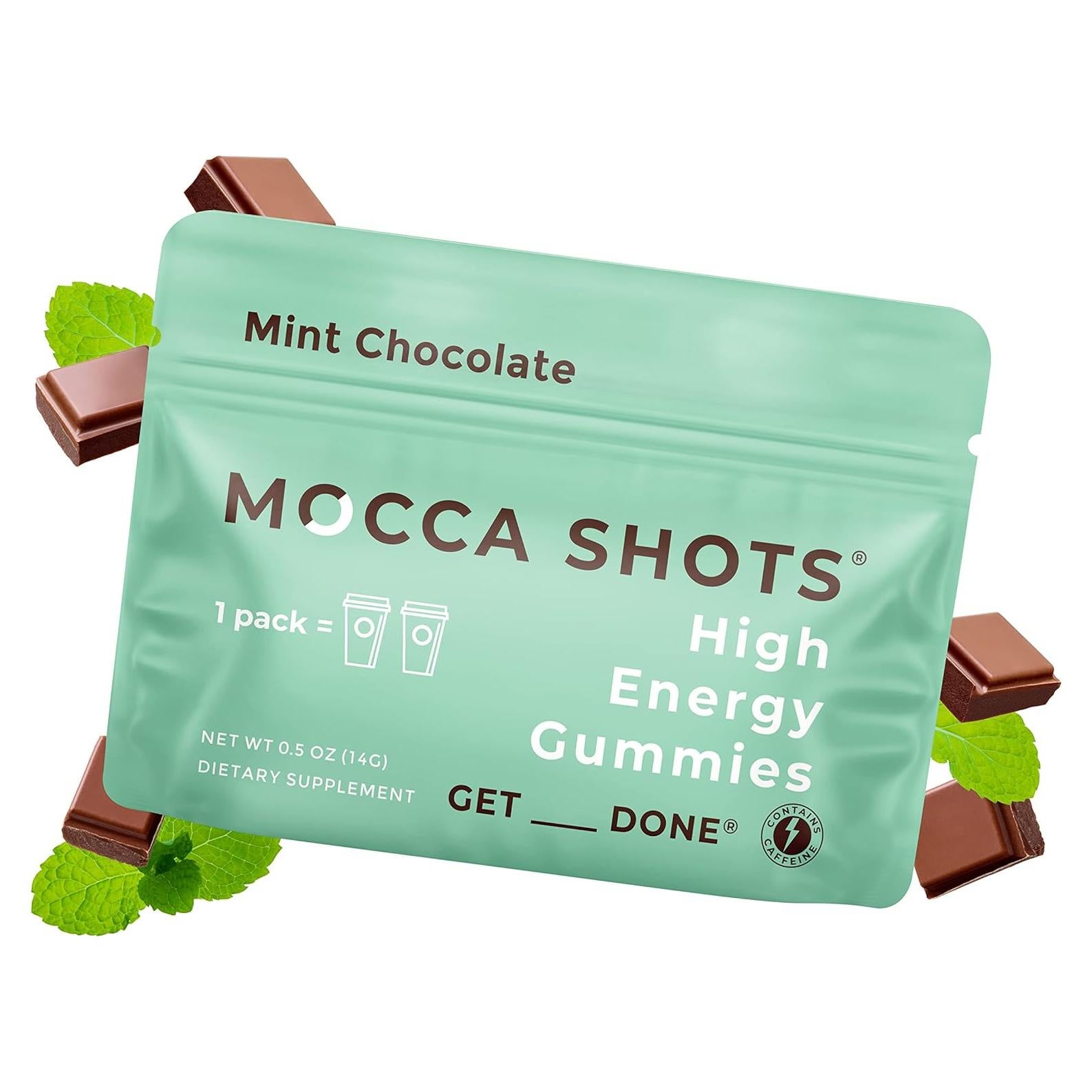 Gummies Energéticas SGC 100mg Cafeína Menta Chocolate 12-Pack