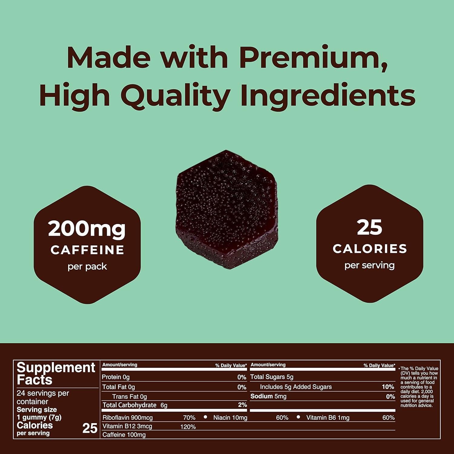 Gummies Energéticas SGC 100mg Cafeína Menta Chocolate 12-Pack