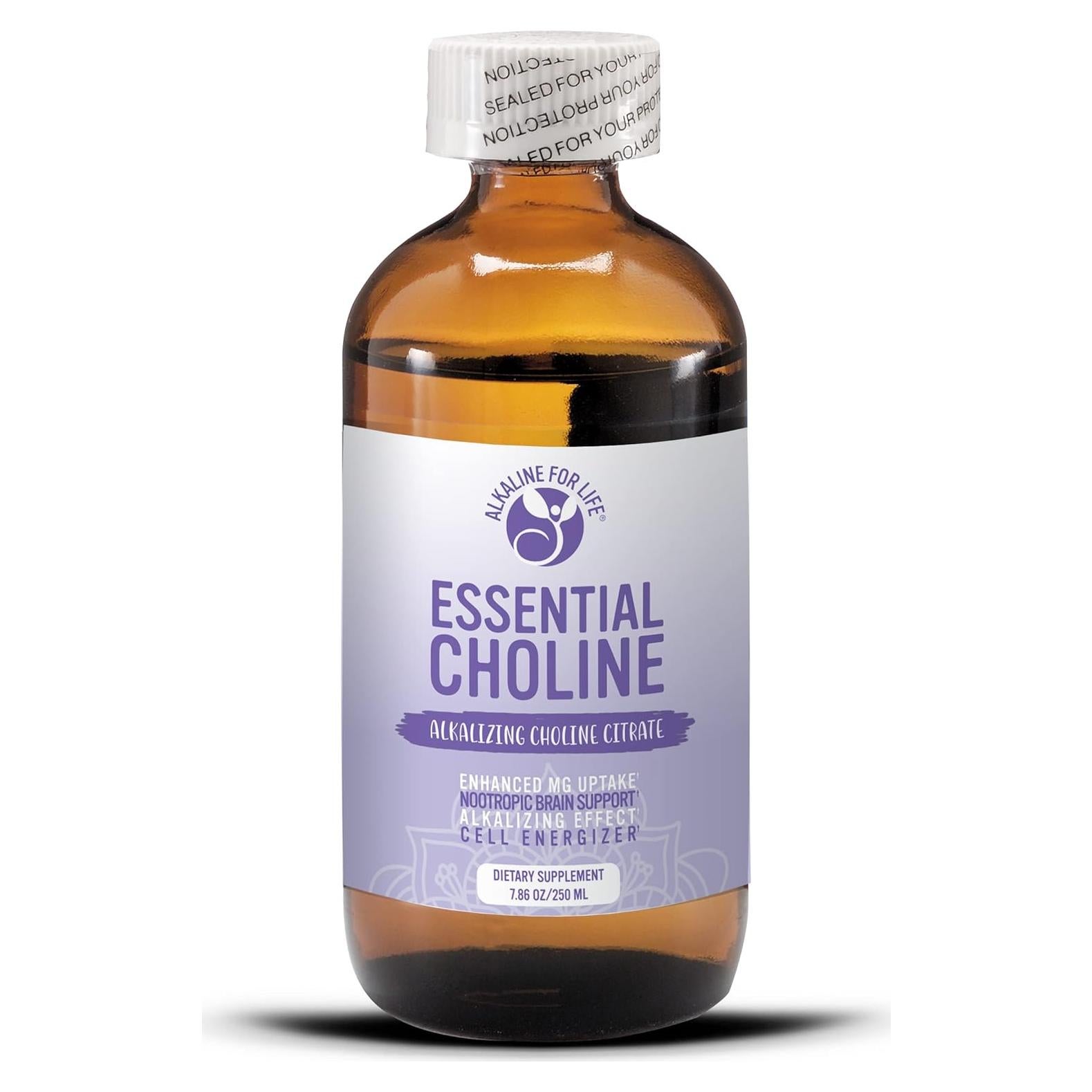 Citrato de Colina Líquida 650mg Alkaline for Life - Suplemento Cerebral