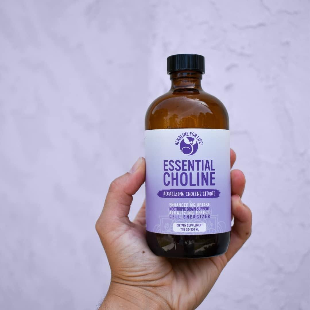 Citrato de Colina Líquida 650mg Alkaline for Life - Suplemento Cerebral