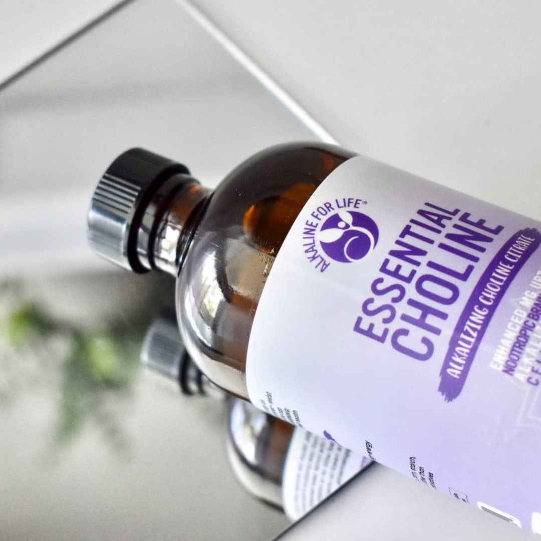 Citrato de Colina Líquida 650mg Alkaline for Life - Suplemento Cerebral