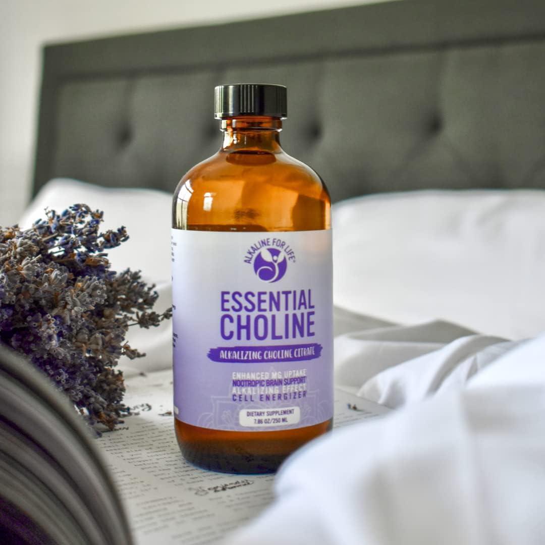 Citrato de Colina Líquida 650mg Alkaline for Life - Suplemento Cerebral