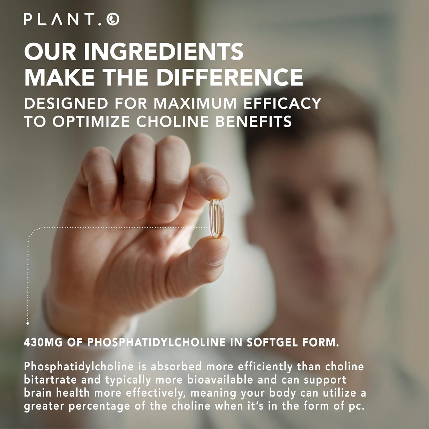 Suplemento de Fosfatidilcolina Plant.O 430mg - 60 Gelatinas Blandas