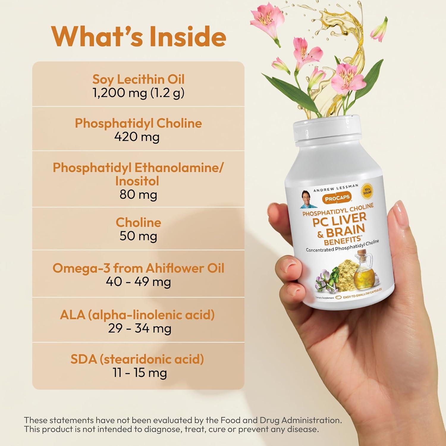 Suplemento Fosfatidil Colina Andrew Lessman 60 Softgels