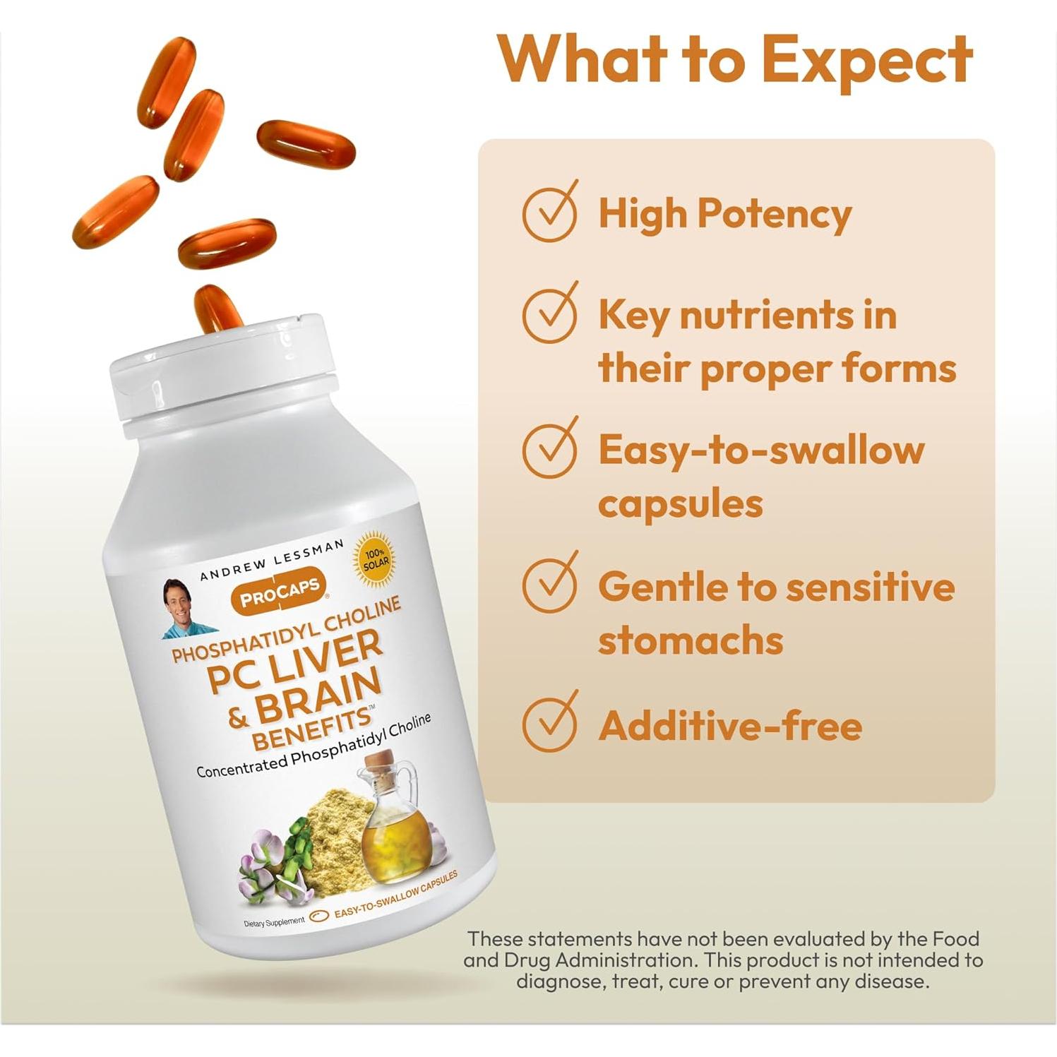 Suplemento Fosfatidil Colina Andrew Lessman 60 Softgels