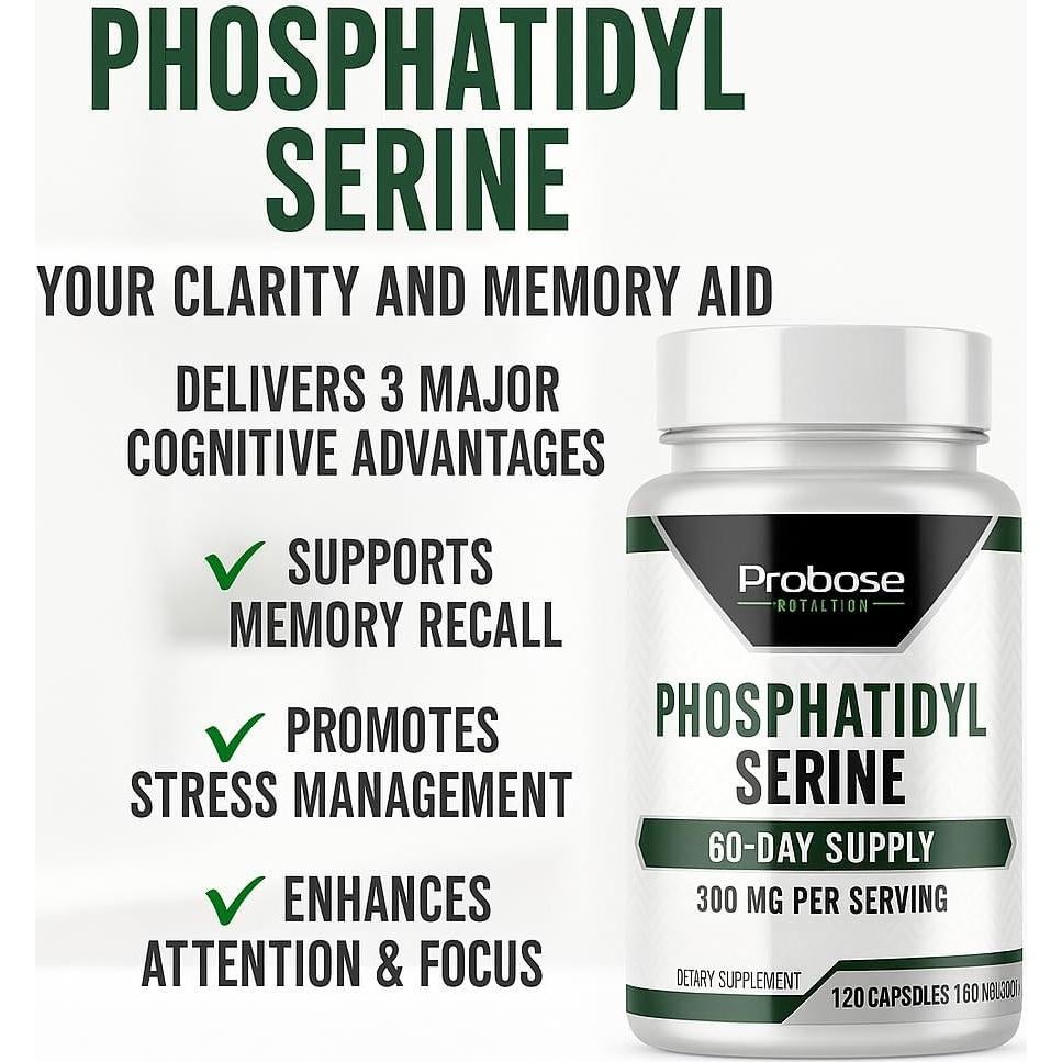 Suplemento Fosfatidilserina 300mg Probase Nutrition 120 Cápsulas