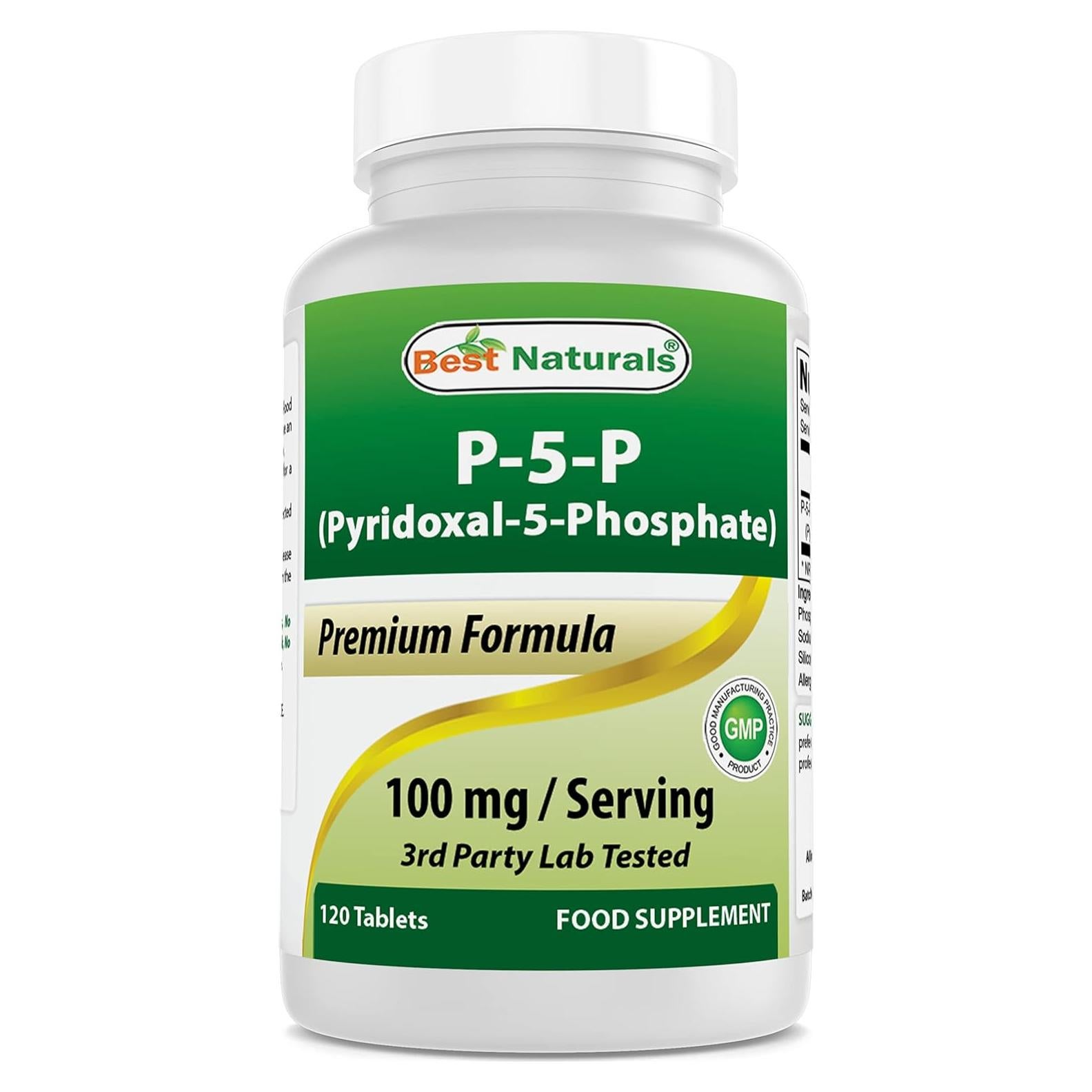 Mejores Naturales P5P Vitamina B6 100 mg - 120 Tabletas