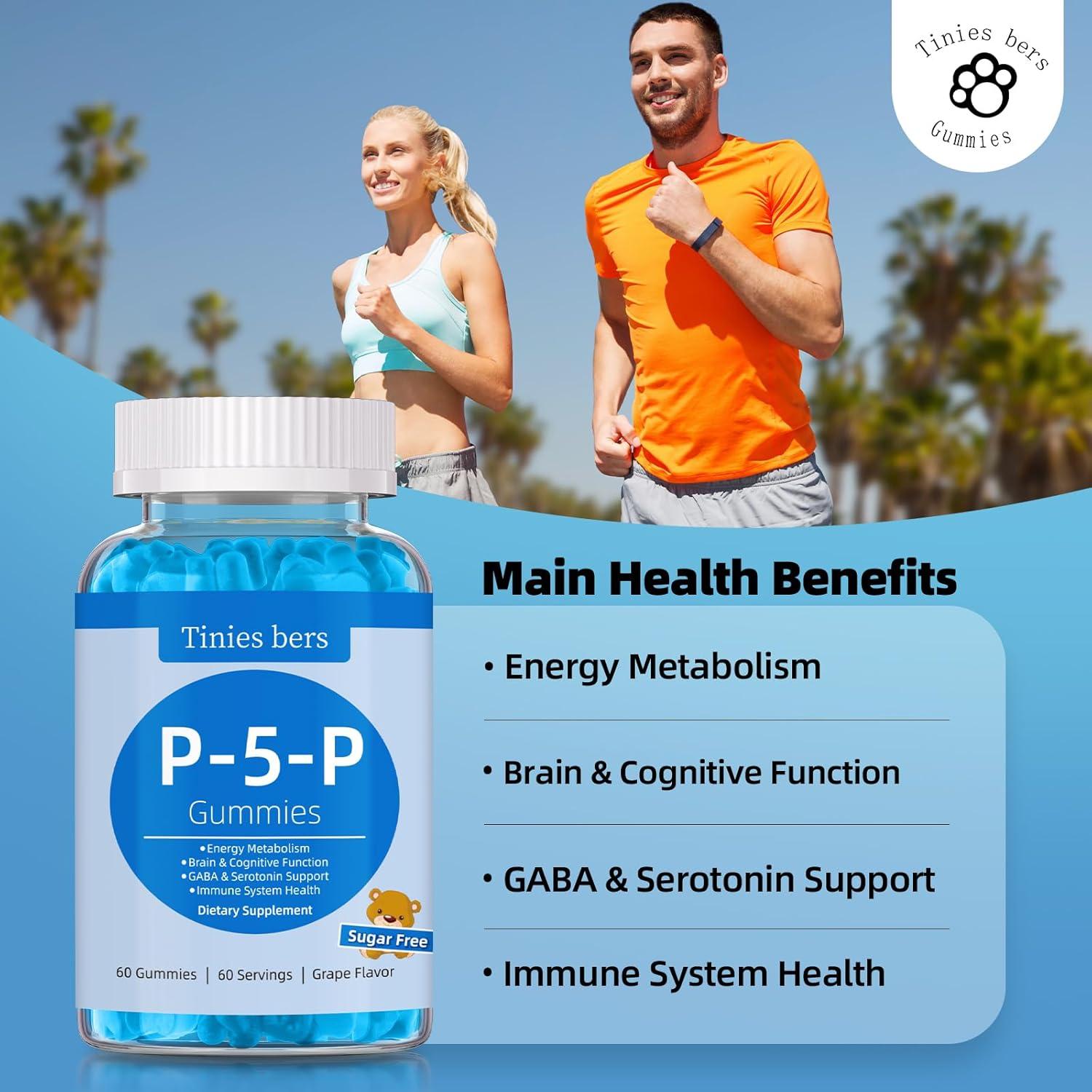 Gomitas P5P 50mg Tinies Bers - Vitamina B6 Sin Azúcar 60u