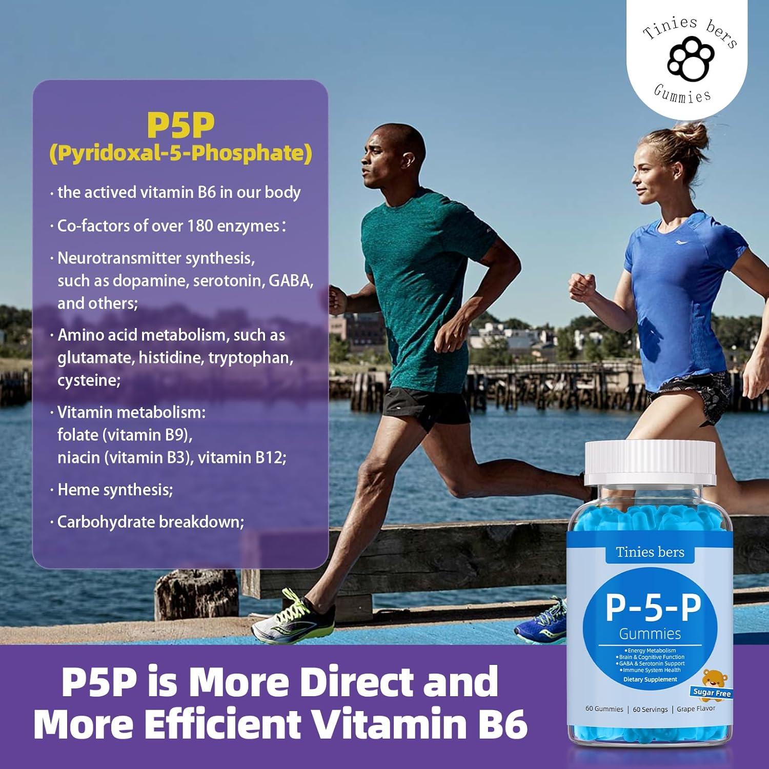 Gomitas P5P 50mg Tinies Bers - Vitamina B6 Sin Azúcar 60u