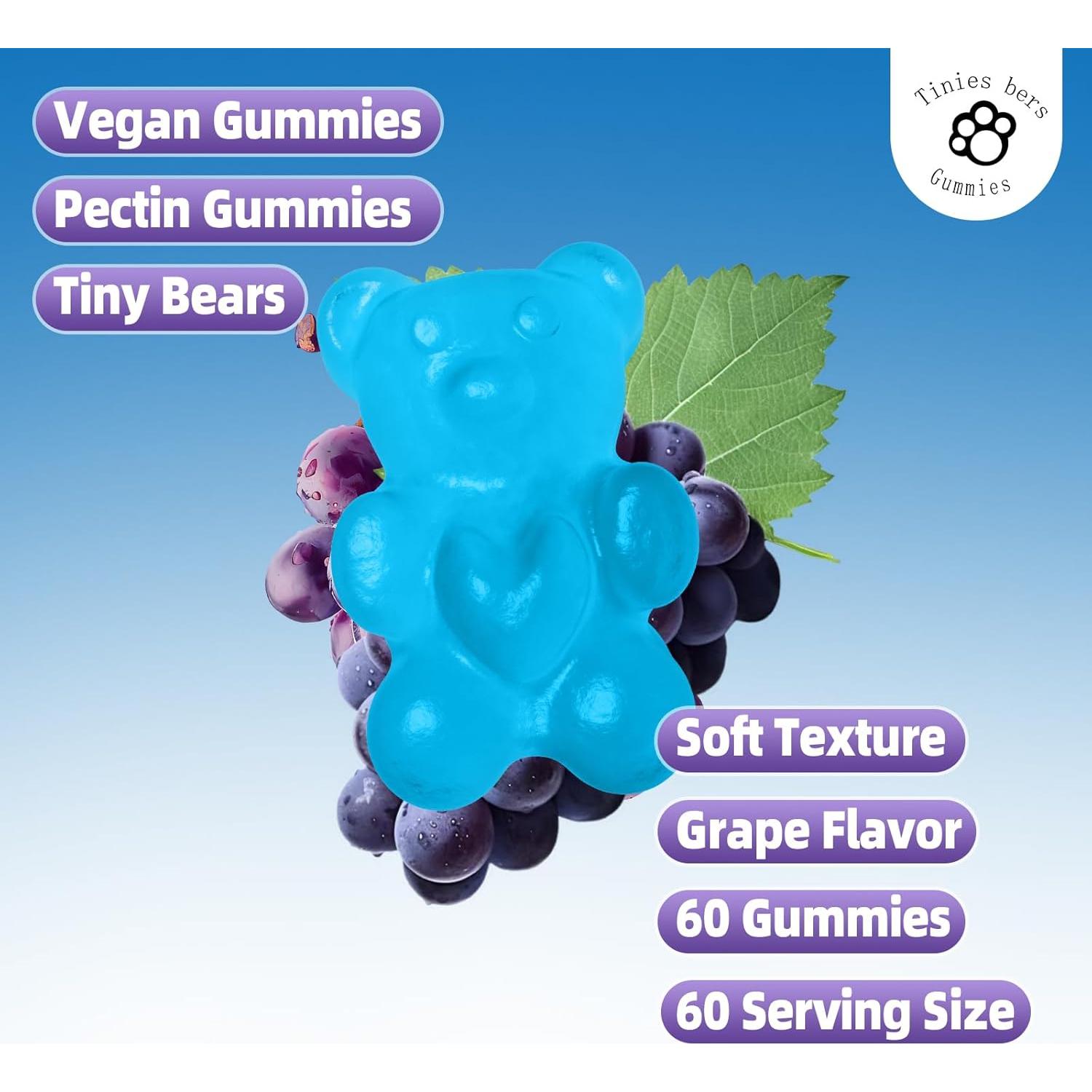 Gomitas P5P 50mg Tinies Bers - Vitamina B6 Sin Azúcar 60u