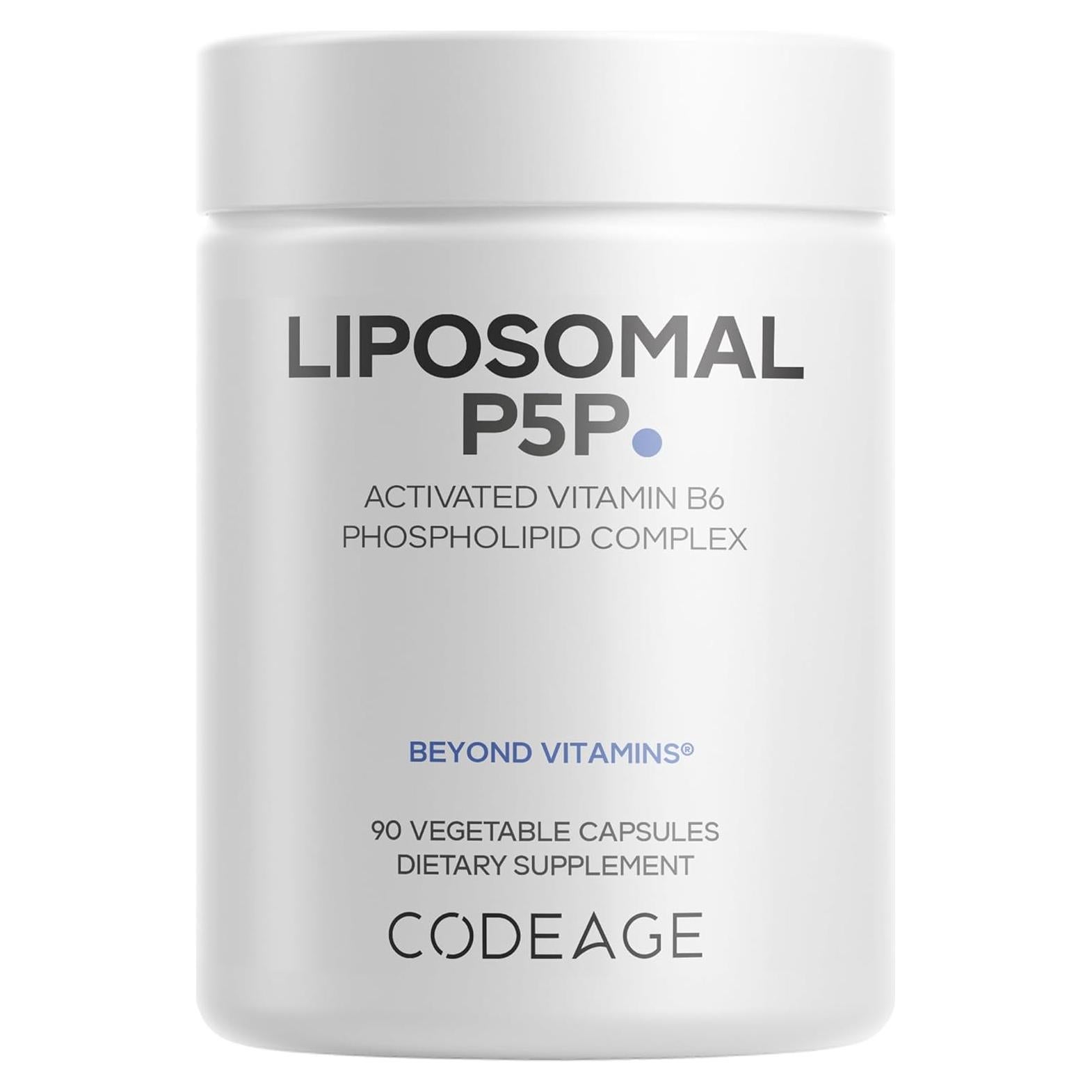 Suplemento Liposomal P5P Codeage - Vitamina B6 Activa 90 Cápsulas