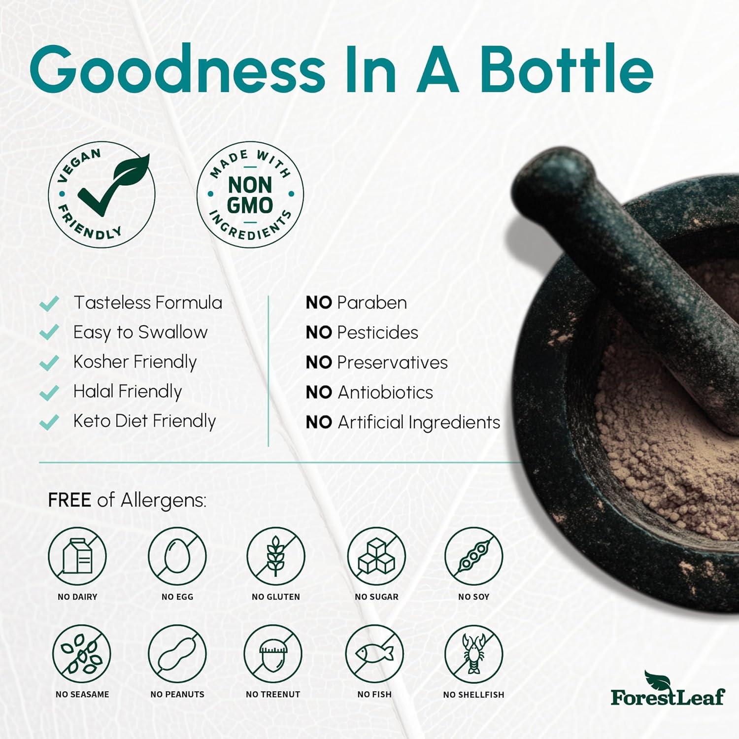 Vitamina B2 Riboflavina 400mg ForestLeaf - 90 Cápsulas Vegetales