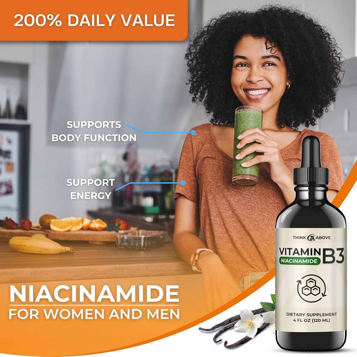 Suplemento de Vitamina B3 Niacinamida Think Above 120ml