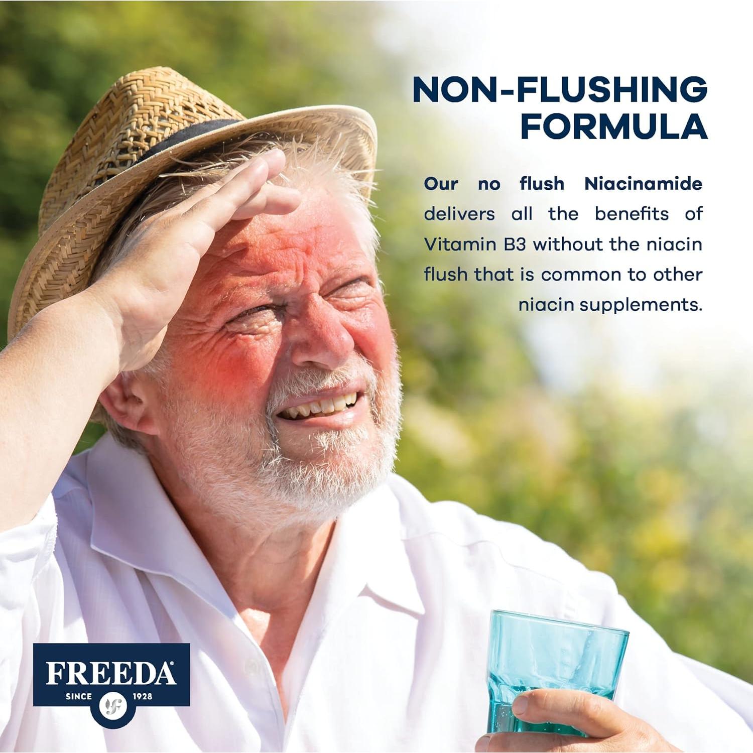 Suplemento de Niacinamida Freeda 250 mg - 500 Cápsulas Veganas