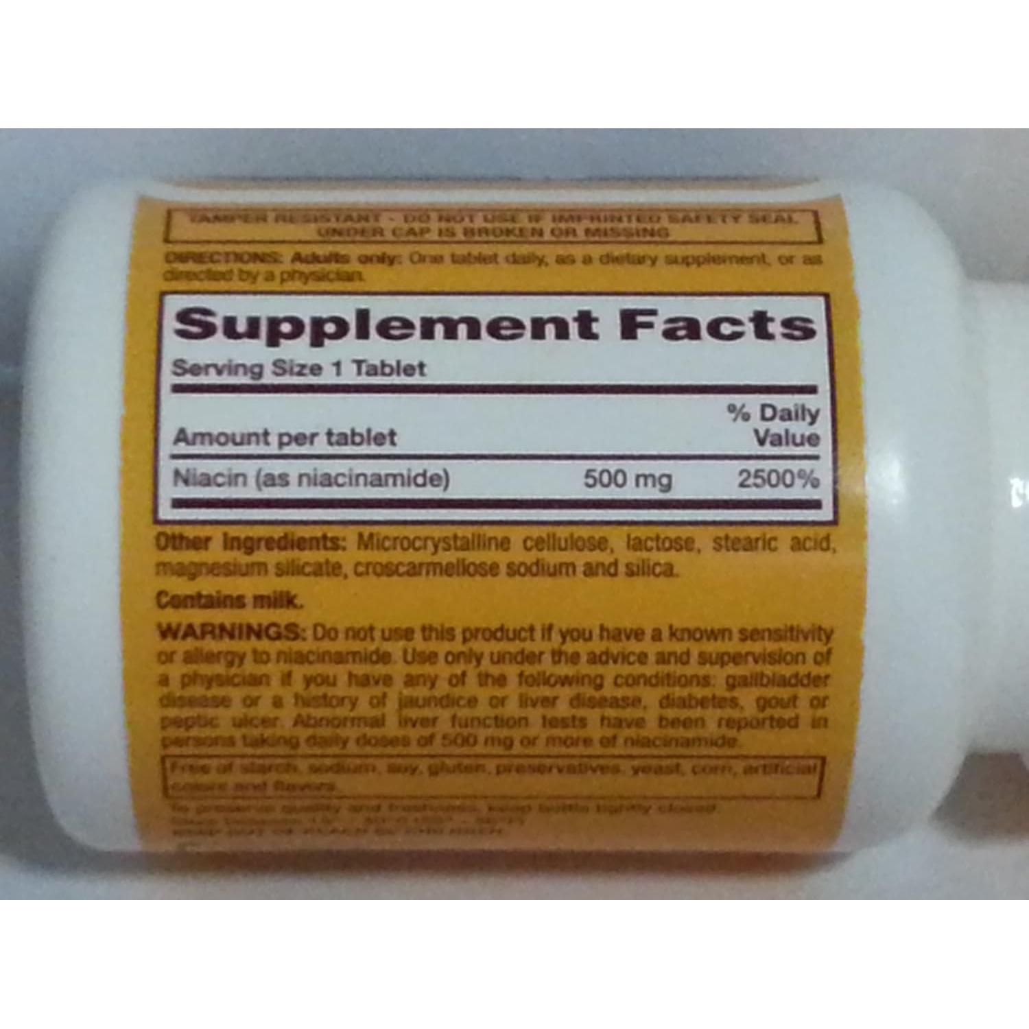 Tabletas de Niacinamida 500mg Rugby - Paquete de 3