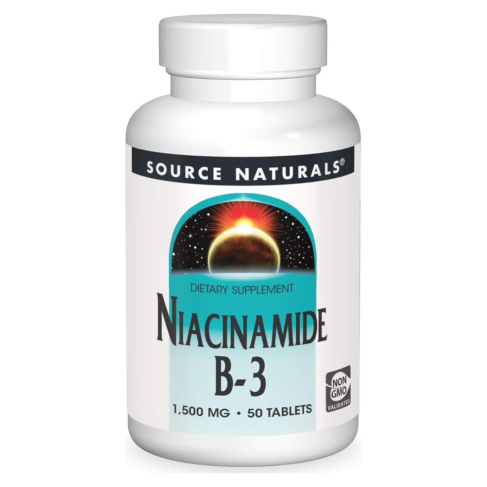 Suplemento Dietético Niacinamida B-3 Source Naturals 1500 mg - 50 Tabletas