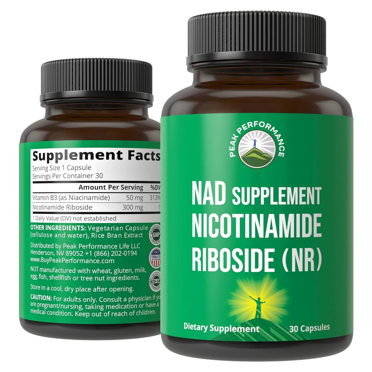 Suplemento Ribósido de Nicotinamida NR Peak Performance 40g