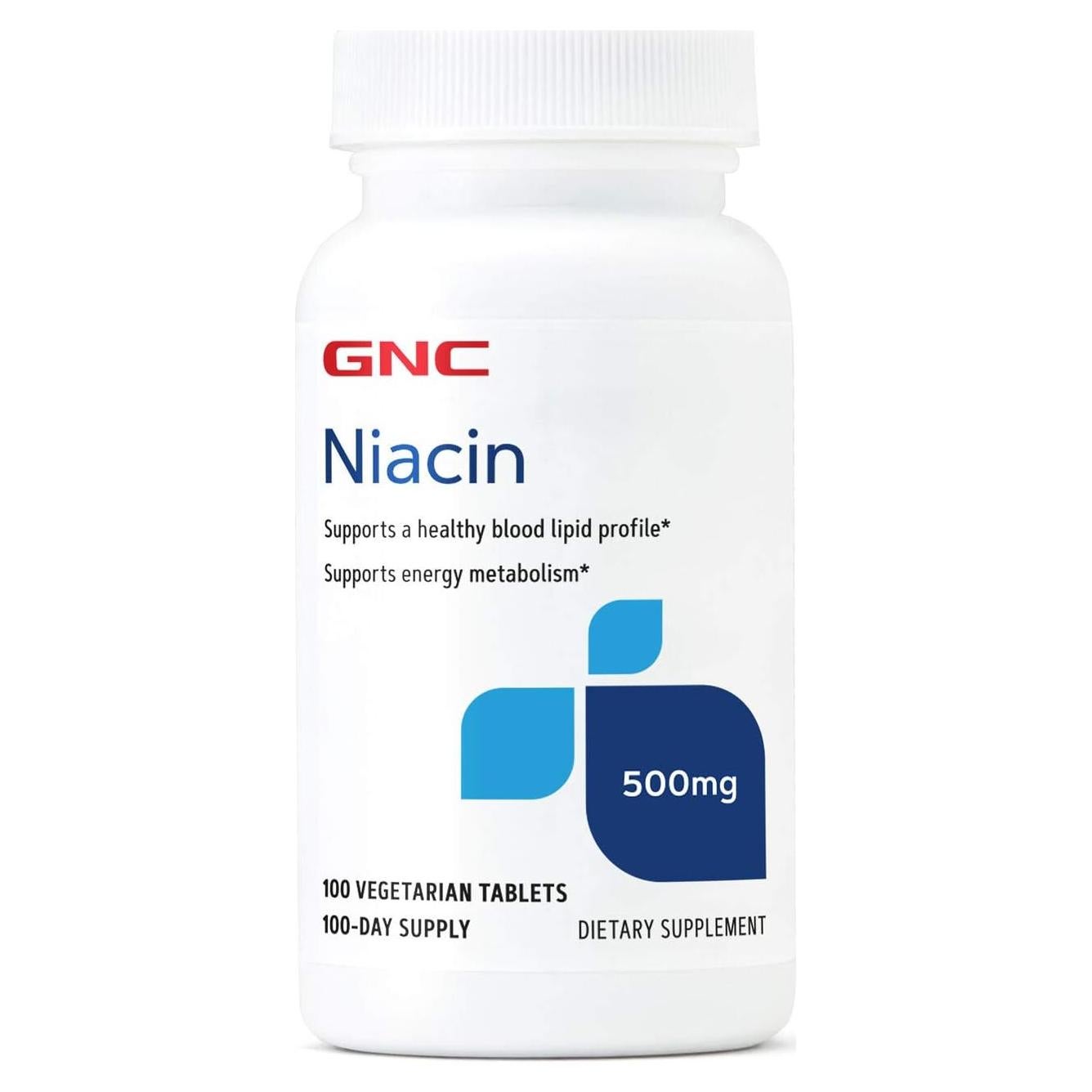 GNC Niacina 500mg 100 Tabletas Vegetarianas Salud Vascular