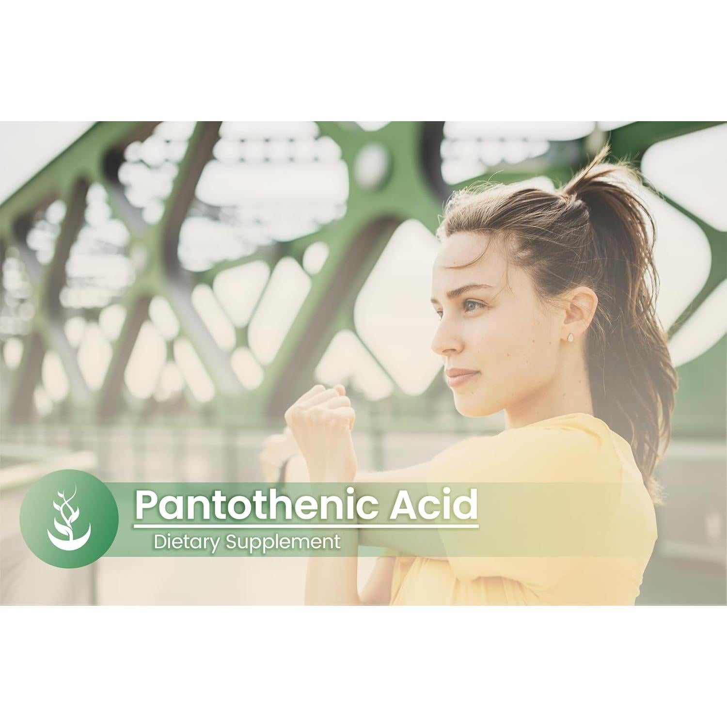 Ácido Pantoténico 100 Cápsulas Ingredientes Originales Puros