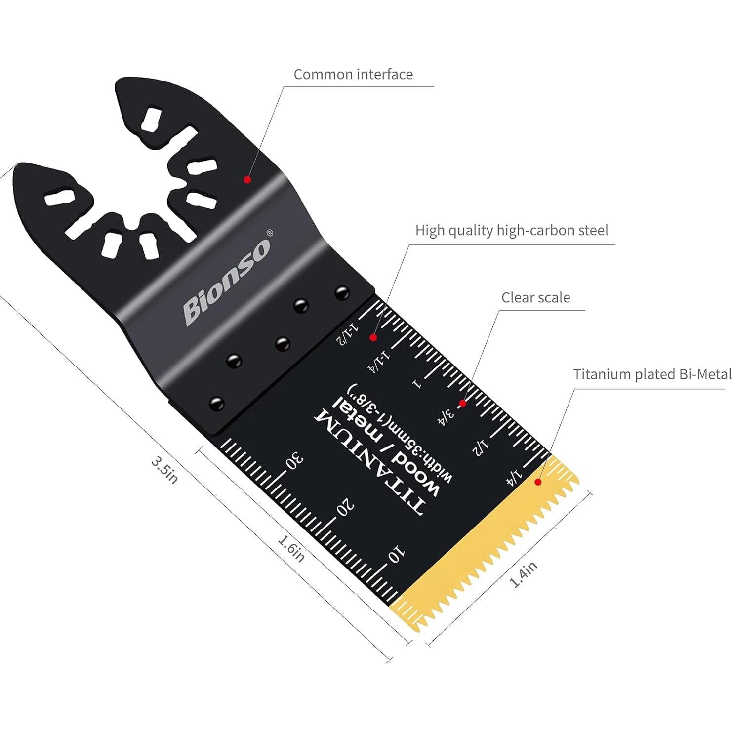 Kit de Cuchillas Oscilantes Bionso 28 Piezas para Madera y Metal