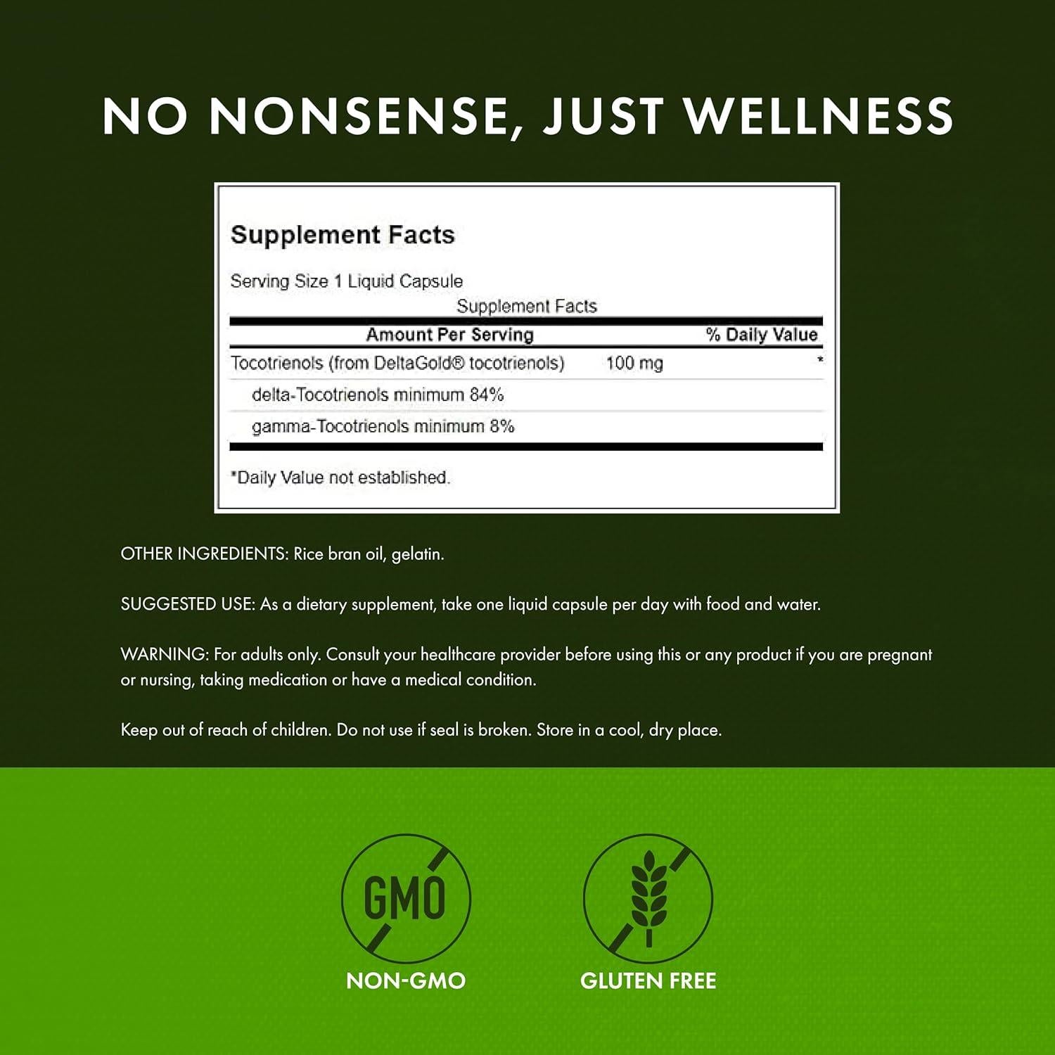 Swanson Tocotrienoles Doble Fuerza 60 Cápsulas Líquidas 100mg