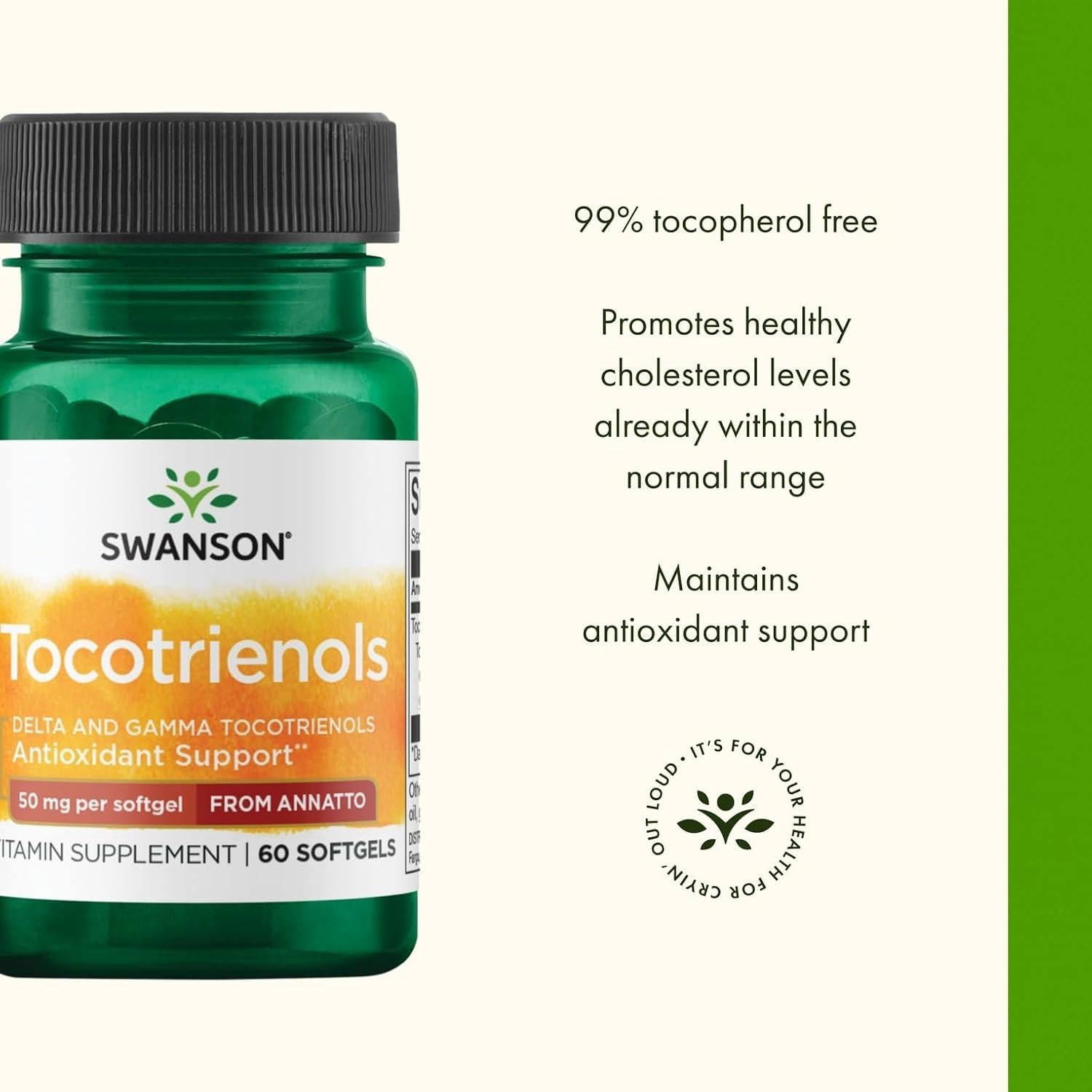 Swanson Deltagold Tocotrienoles Annatto 60 Gelatinas 50mg
