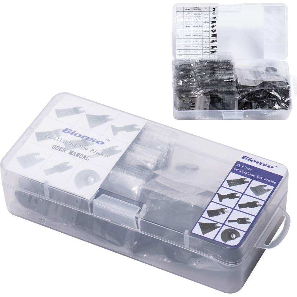 Kit de 35 Hojas de Sierra Oscilante Bionso JPTZ para Madera