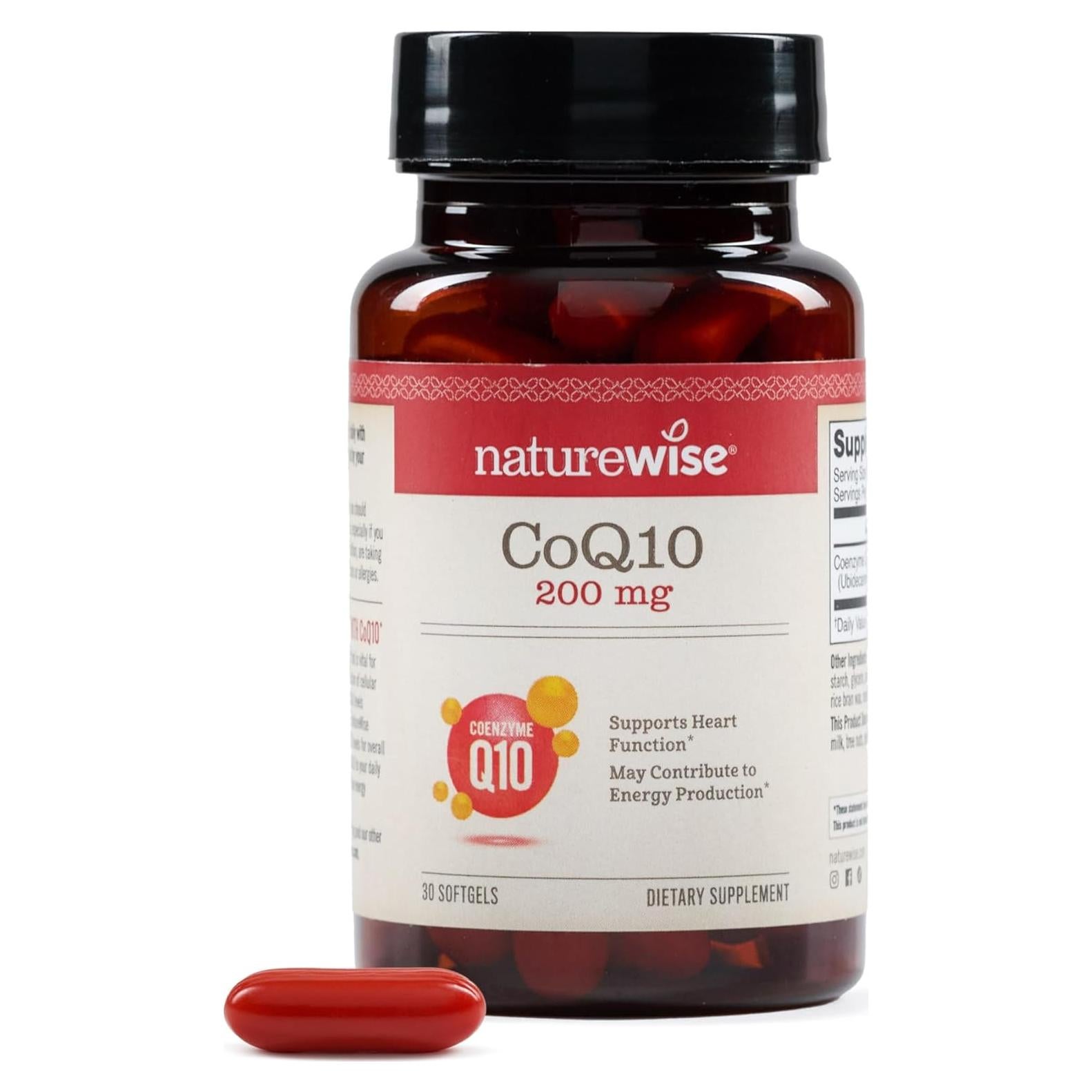 NatureWise CoQ10 200mg Softgels - Suplemento Vegano Antioxidante