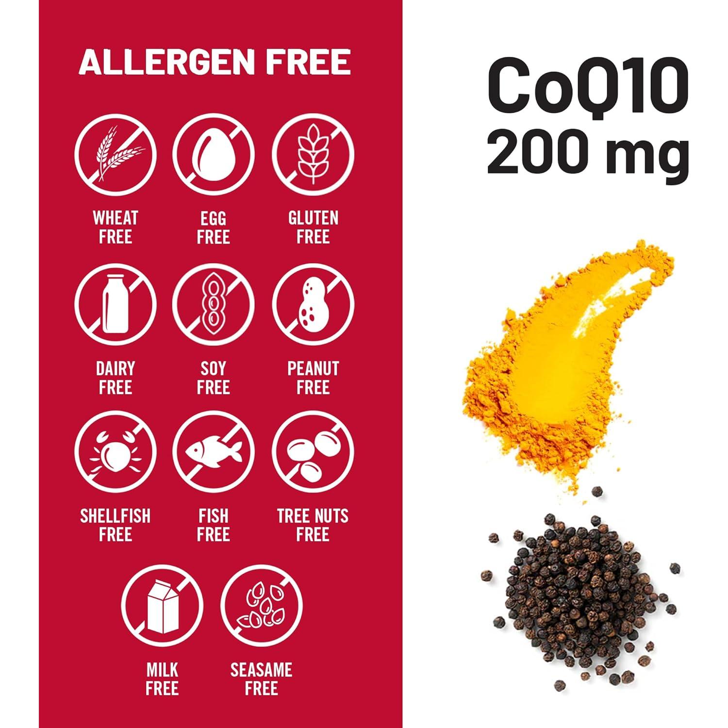 NatureWise CoQ10 200mg Softgels - Suplemento Vegano Antioxidante