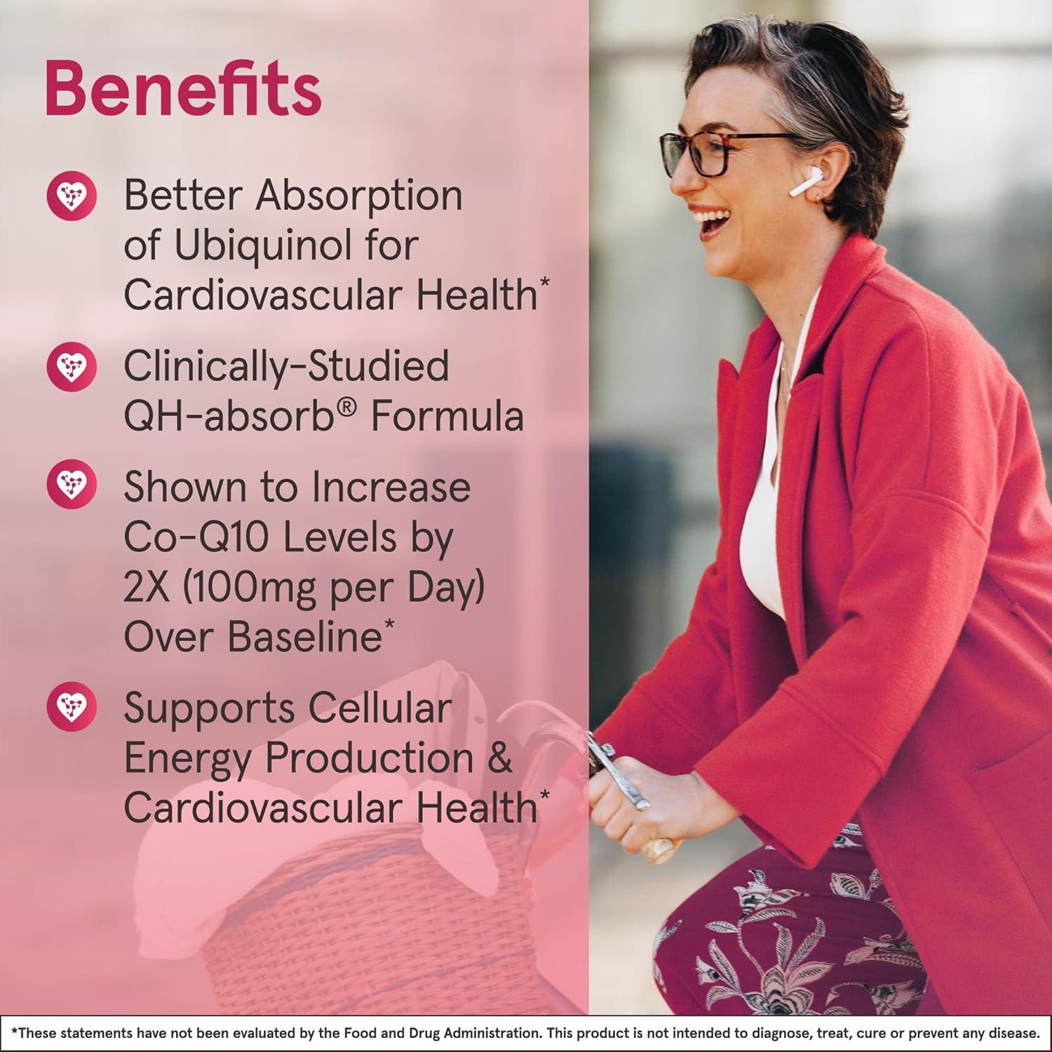 Suplemento Ubiquinol Jarrow Formulas QH-Absorb 100mg 120 Gelatinas