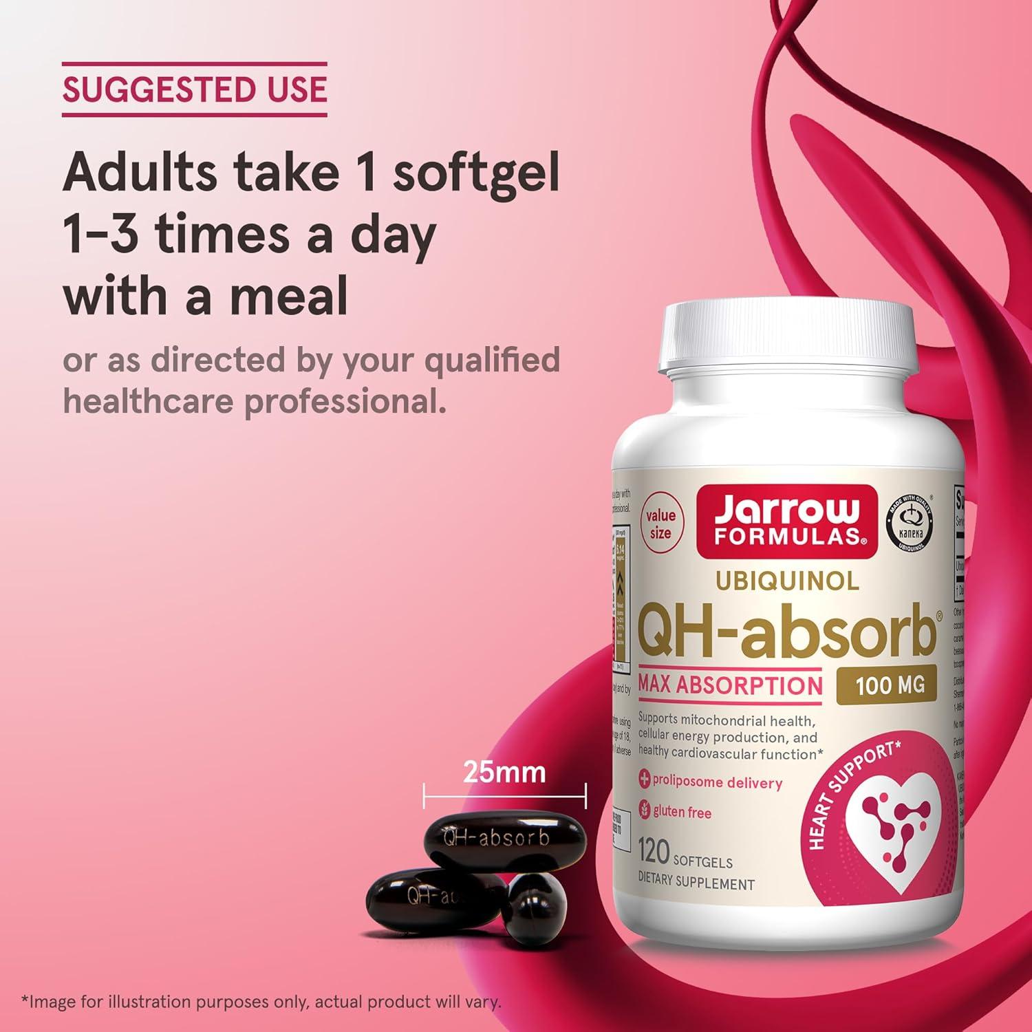 Suplemento Ubiquinol Jarrow Formulas QH-Absorb 100mg 120 Gelatinas
